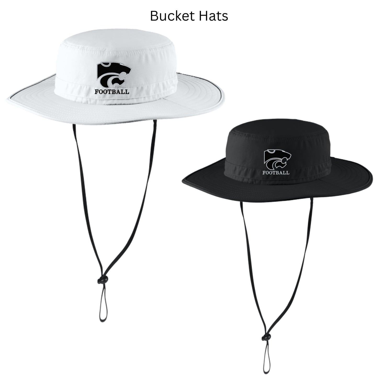 Mountain View Football Embroidered Outdoor Wide-brim bucket hat multiple colors