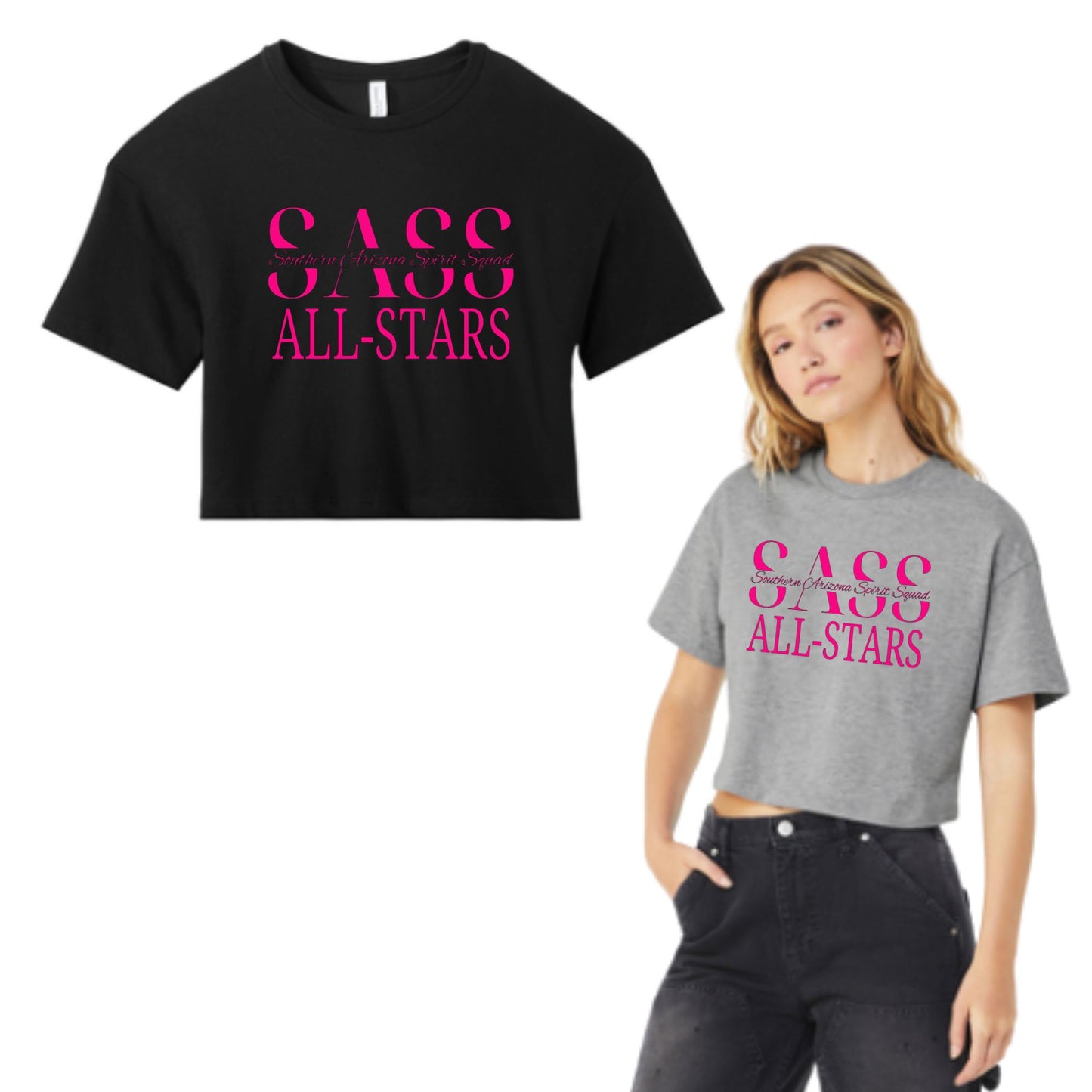 SASS 2025 Oversized Cropped T-shirt Bella Canvas Women's