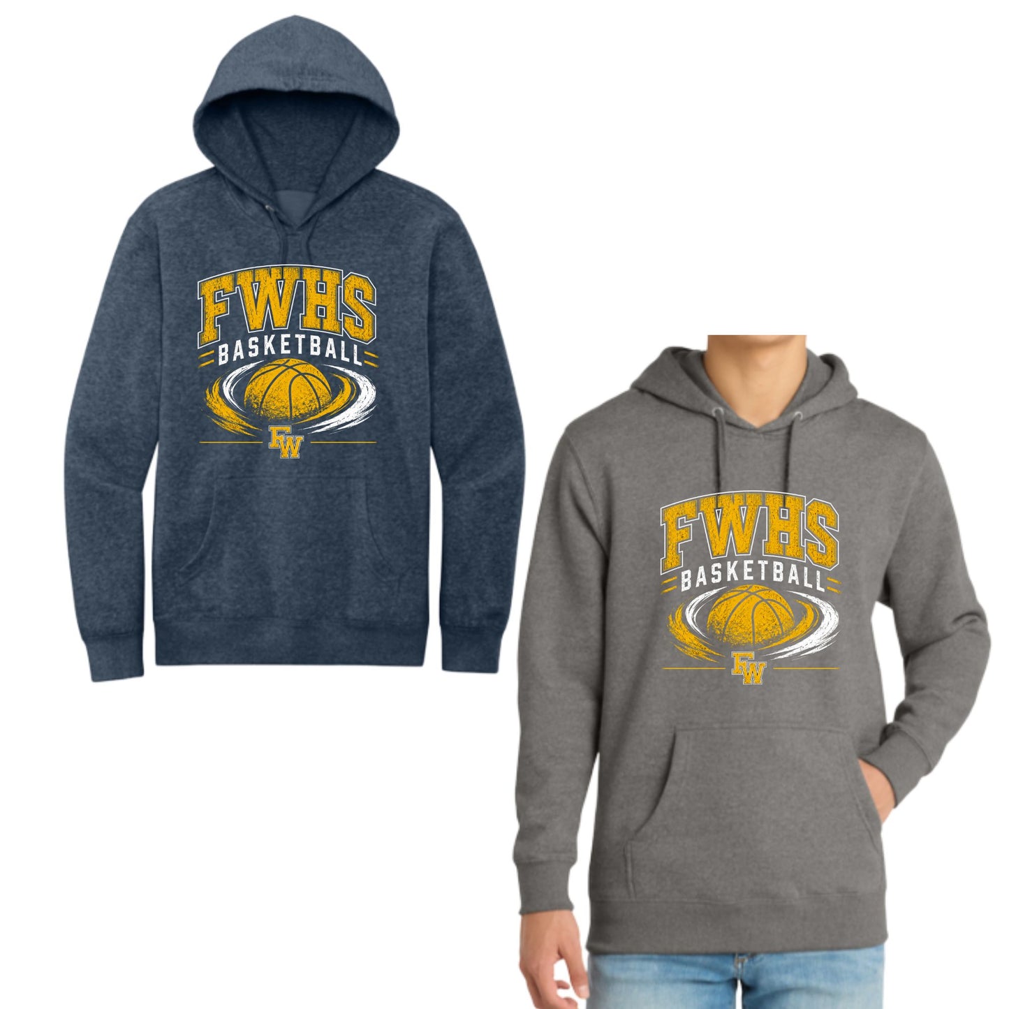 Flowing Wells Basketball Unisex Hoodie or Crewneck Sweatshirt Design #3
