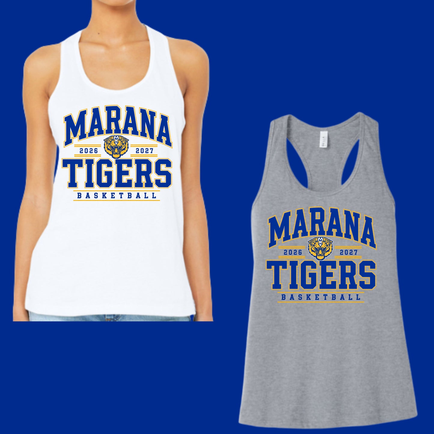 Marana Tigers Basketball Women's Tank Top Design #2