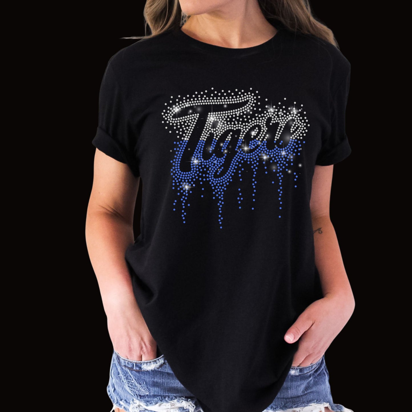 MARANA TIGERS Cheer Rhinestone Hoodie, Crewneck, Women's Cropped Hoodie, or T-Shirt