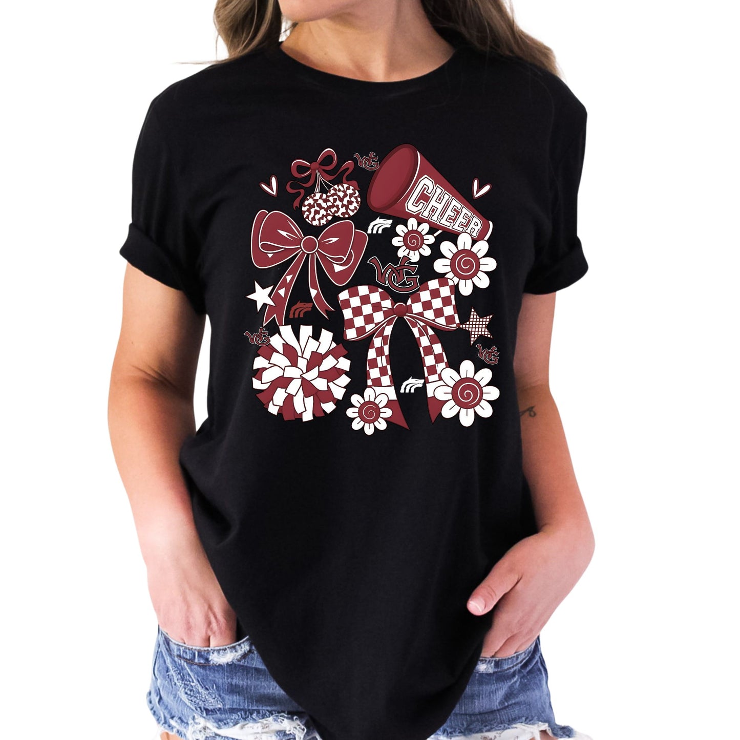 Walden Grove Cheer Design #6 Preppy Cotton T-Shirt, Crewneck, or Hoodie Women's or Unisex Adult Sizes