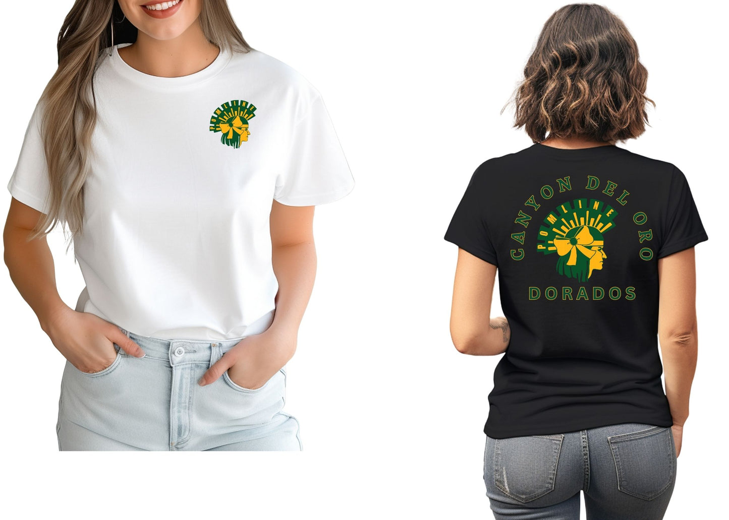 Canyon Del Oro Dorados Pomline #5 Design Cropped or Regular Short & Longsleeve T-Shirts White, Black or Grey