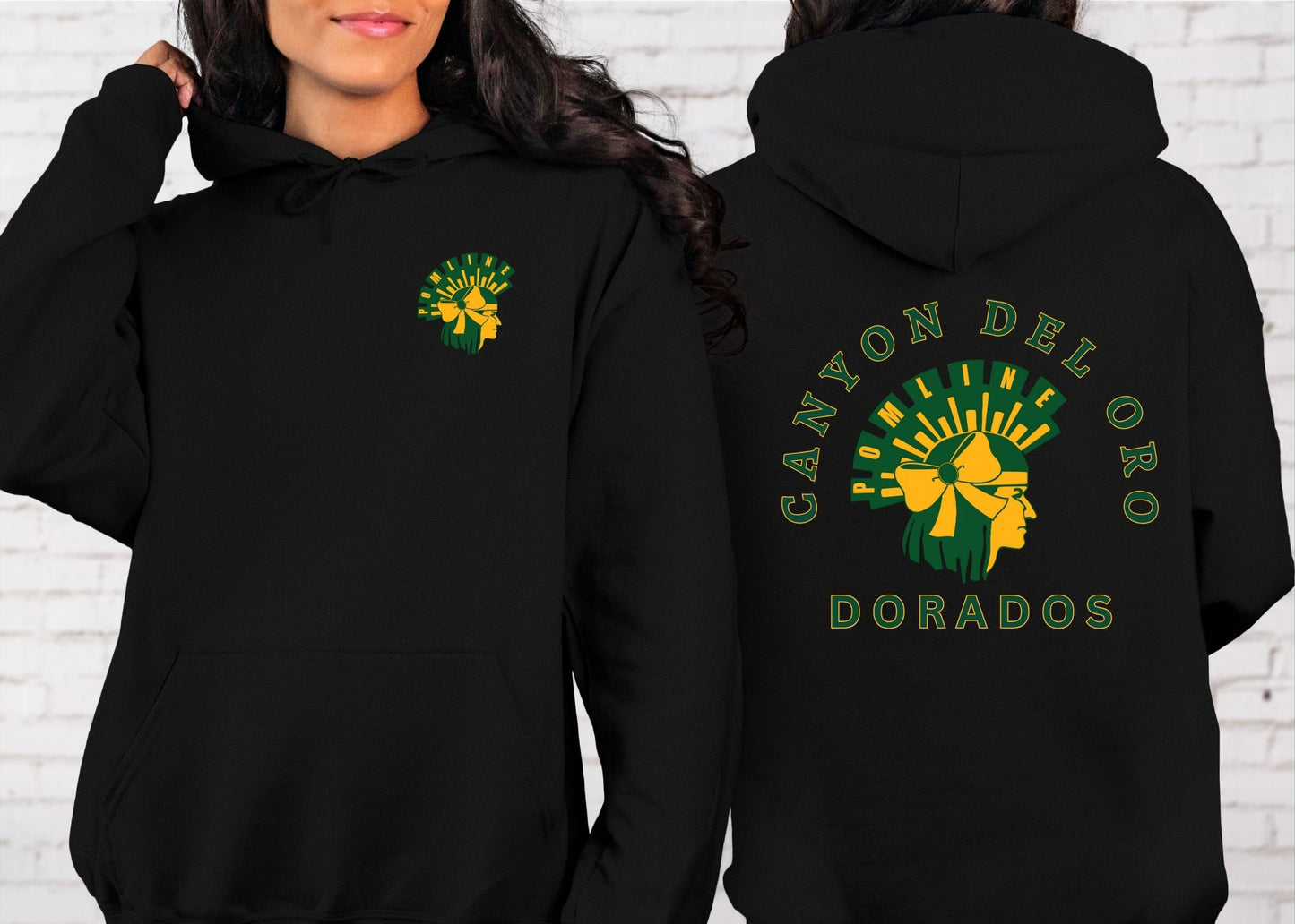 Canyon Del Oro Dorados Pomline #5 Design Bella Canvas Hoodie or Crewneck Sweatshirts Black, White, or Grey