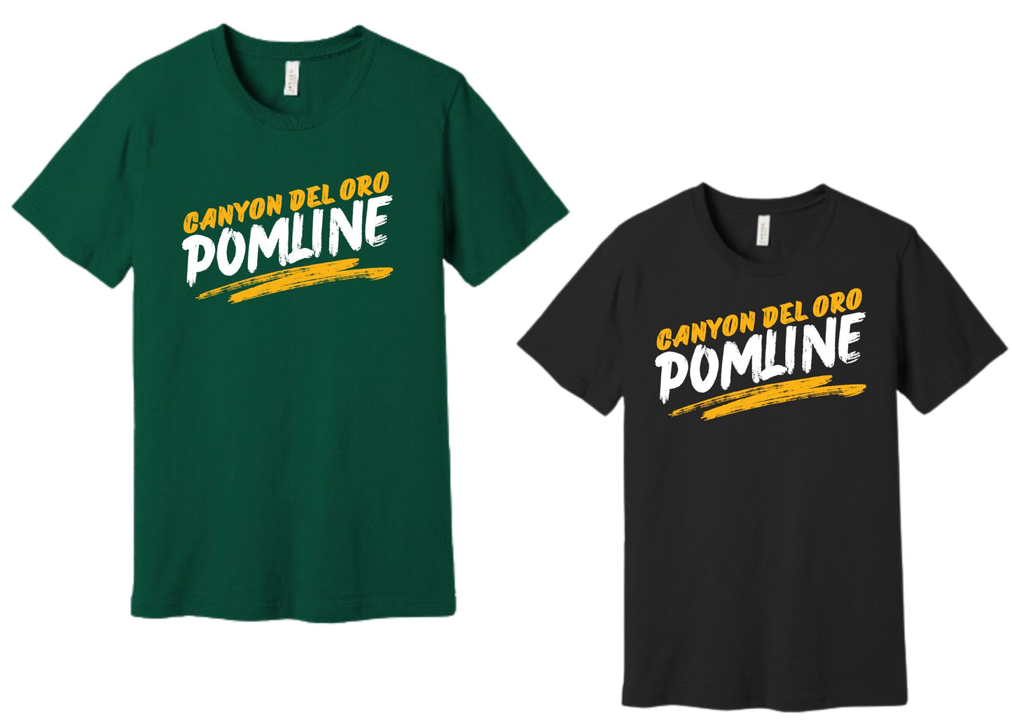 Canyon Del Oro Dorados Pomline #1 Design Short & Longsleeve T-Shirts Green, Black or Grey
