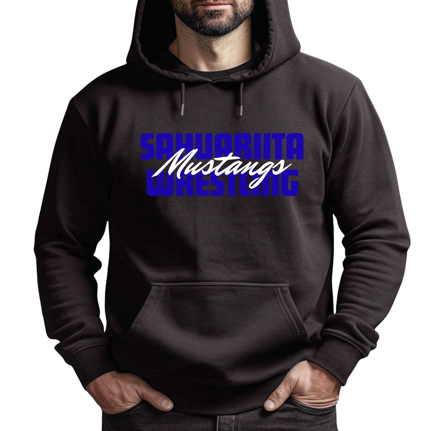Sahuarita Mustangs Wrestling Design #1 Hoodie or Crewneck Sweatshirt Unisex and Youth Sizes