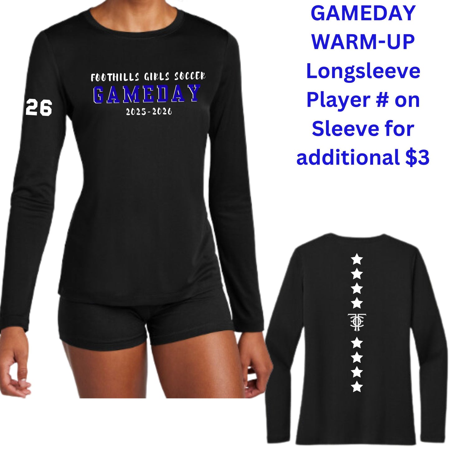 Catalina Foothills Girls Soccer 2025 Game Day Performance Dri-fit Longsleeve Women's and Unisex