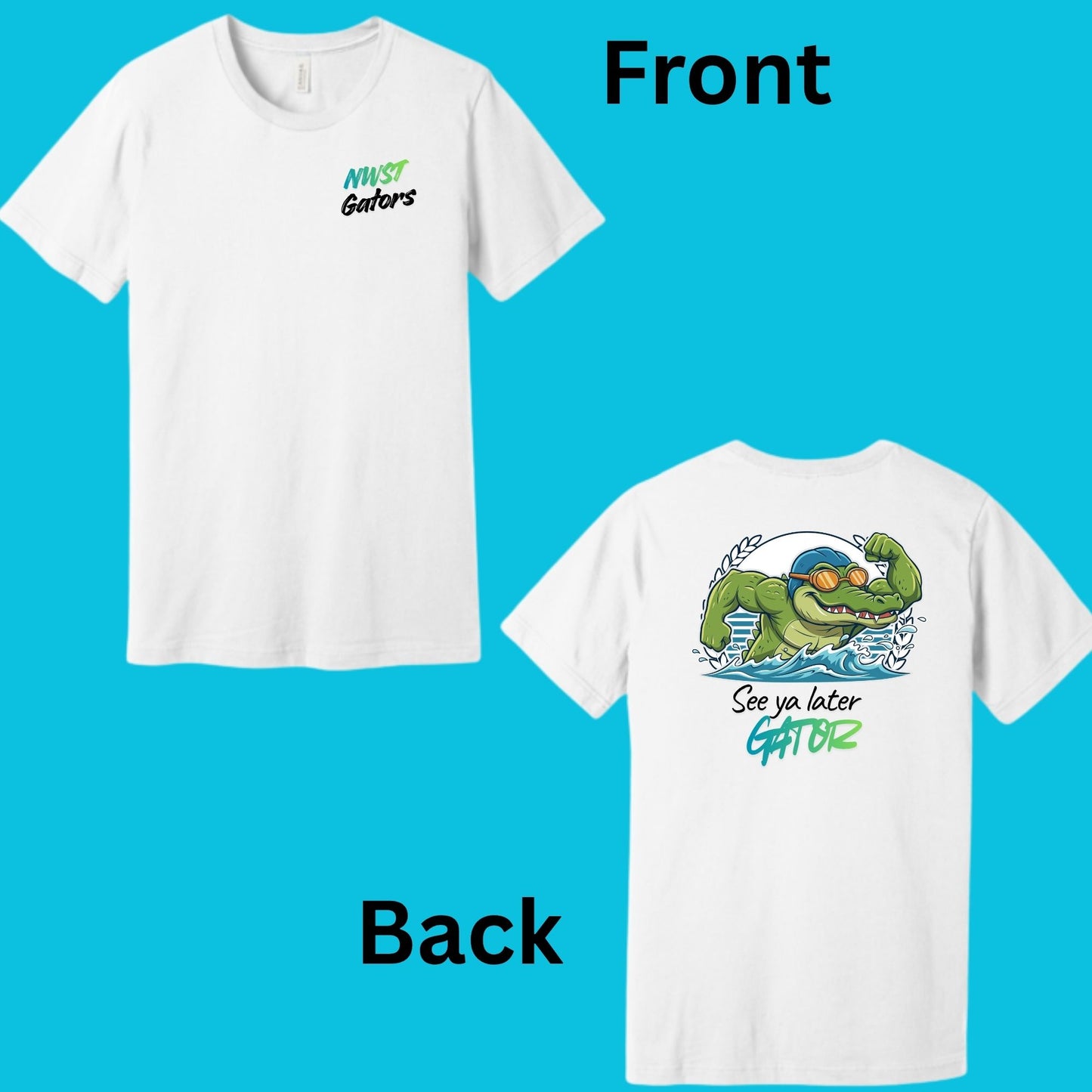 Gators Swim Team Bella Canvas Cotton T-shirt Youth or Unisex