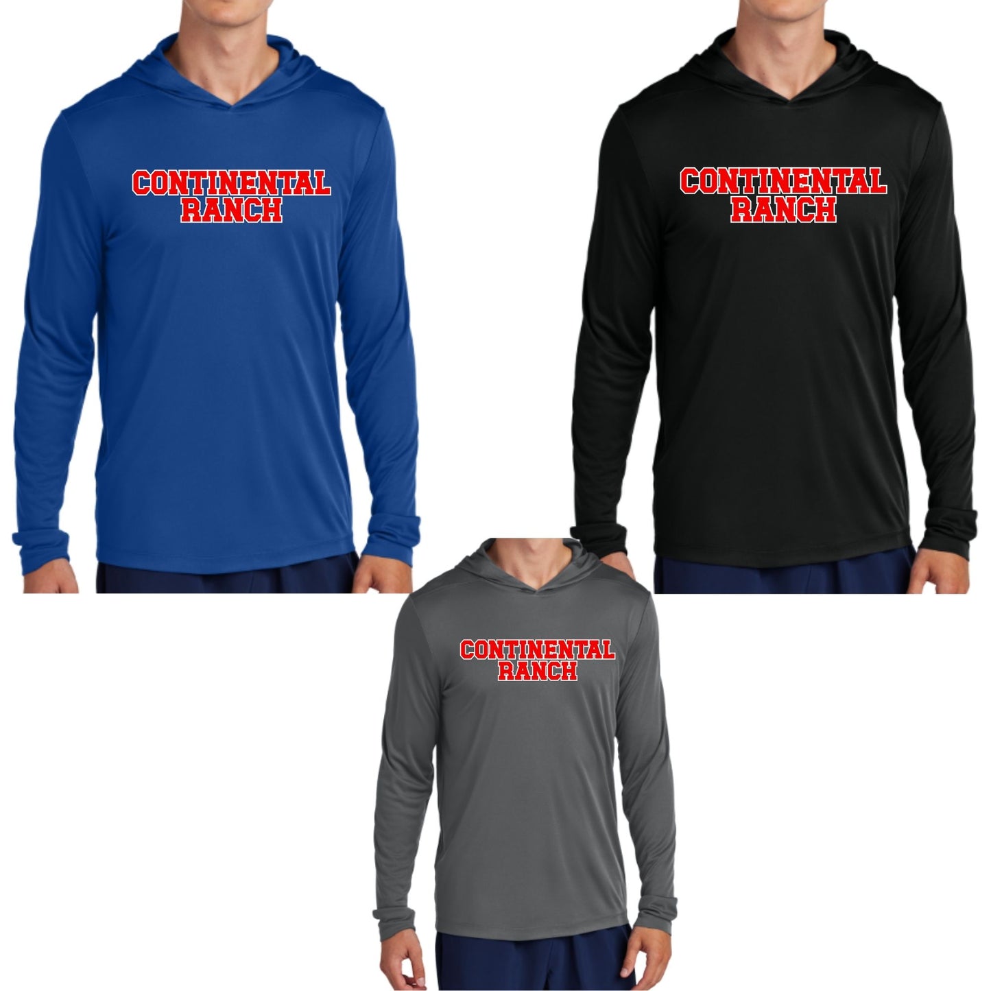 Continental Ranch Little League DRI-FIT Performance Longsleeve Hooded T-shirt Unisex Design #5