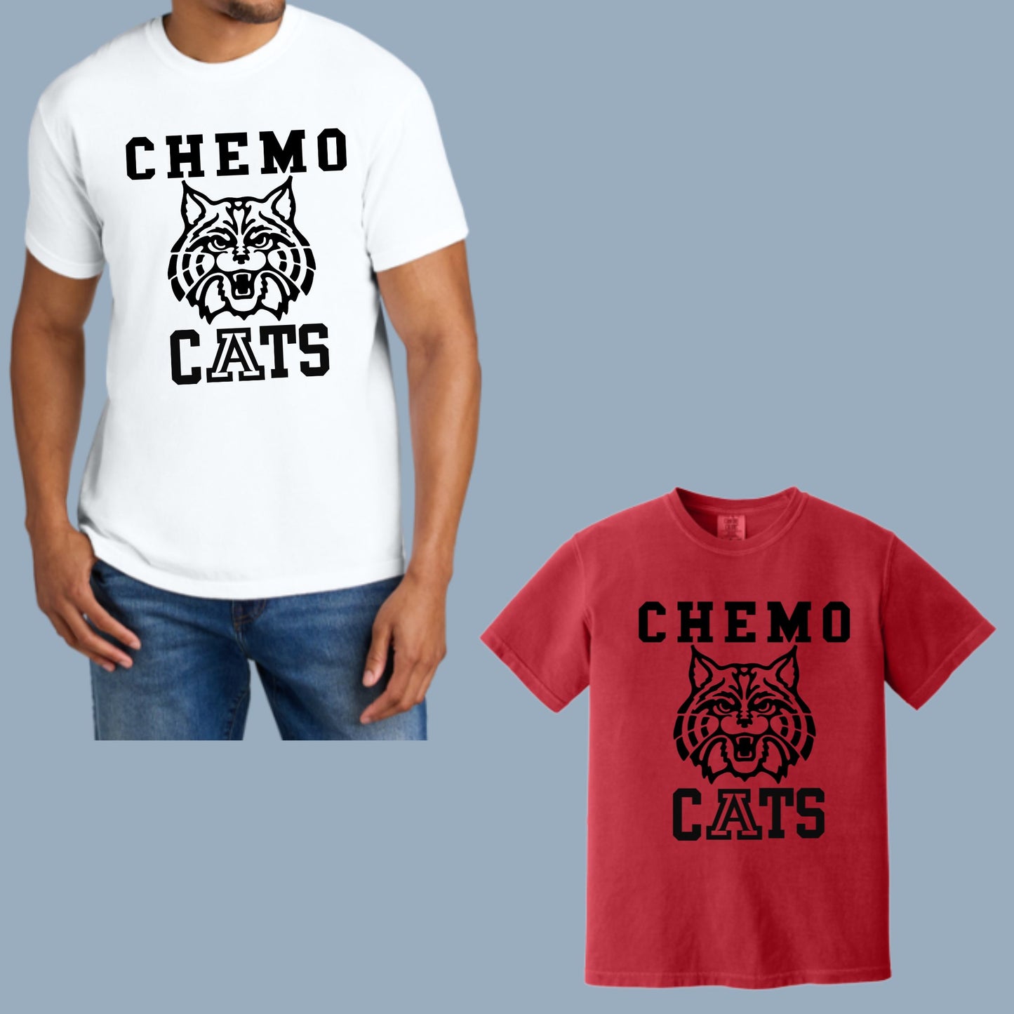 CHEMO CATS Design Comfort Colors Design #2 Heavyweight Unisex T-Shirt