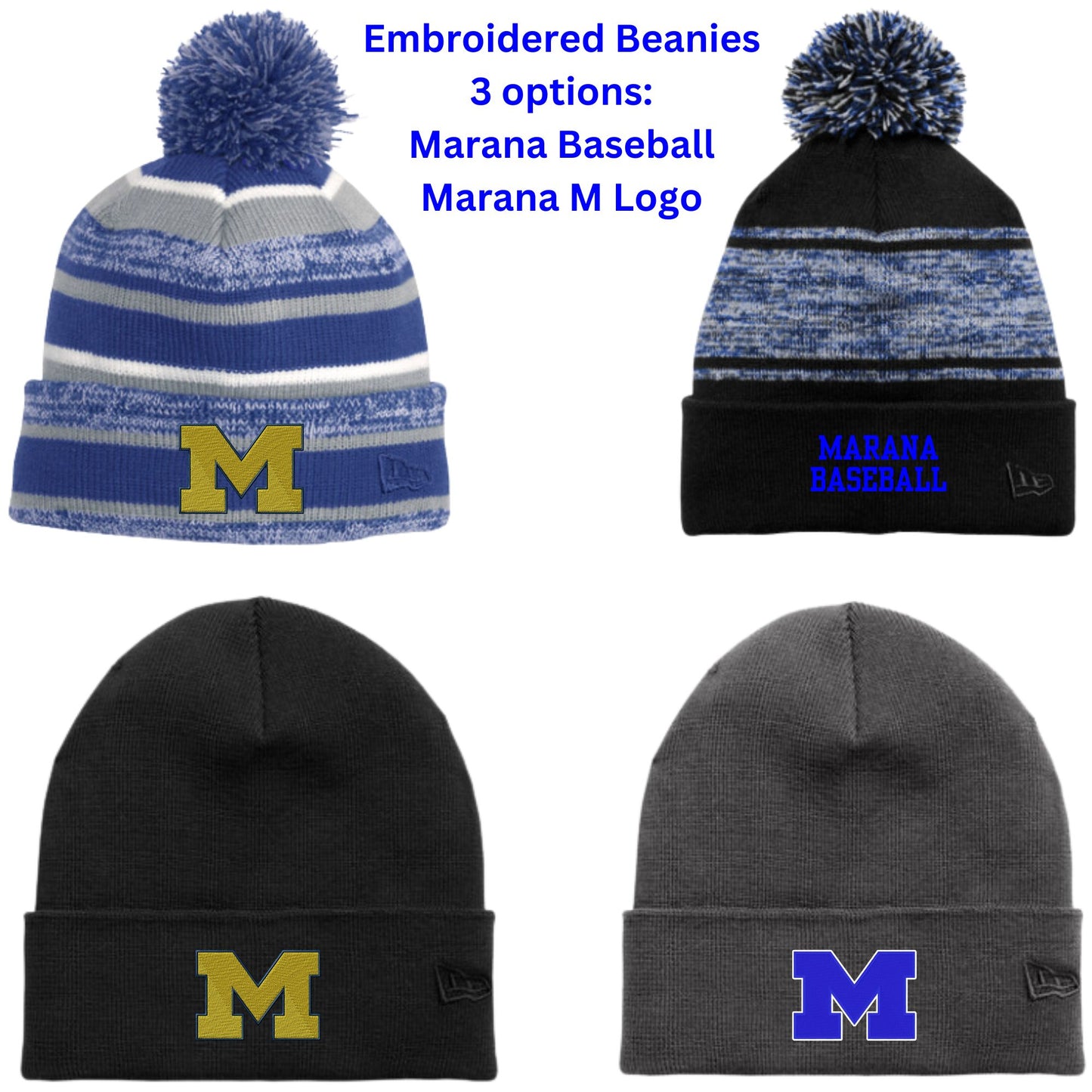 Marana Tigers Baseball Embroidered New Era Beanies