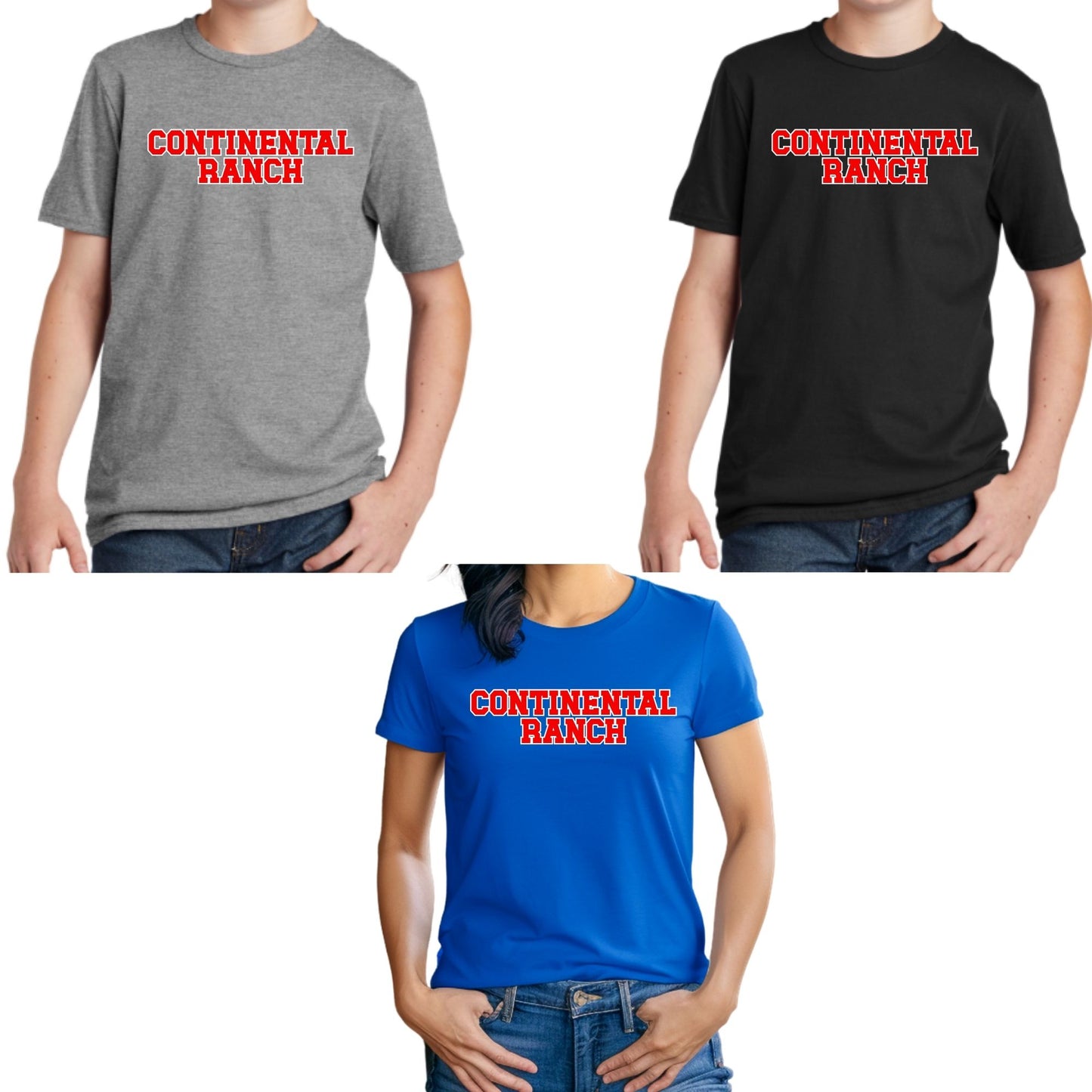 Continental Ranch Little League Cotton T-shirt Youth, Women's, or Unisex Design #5
