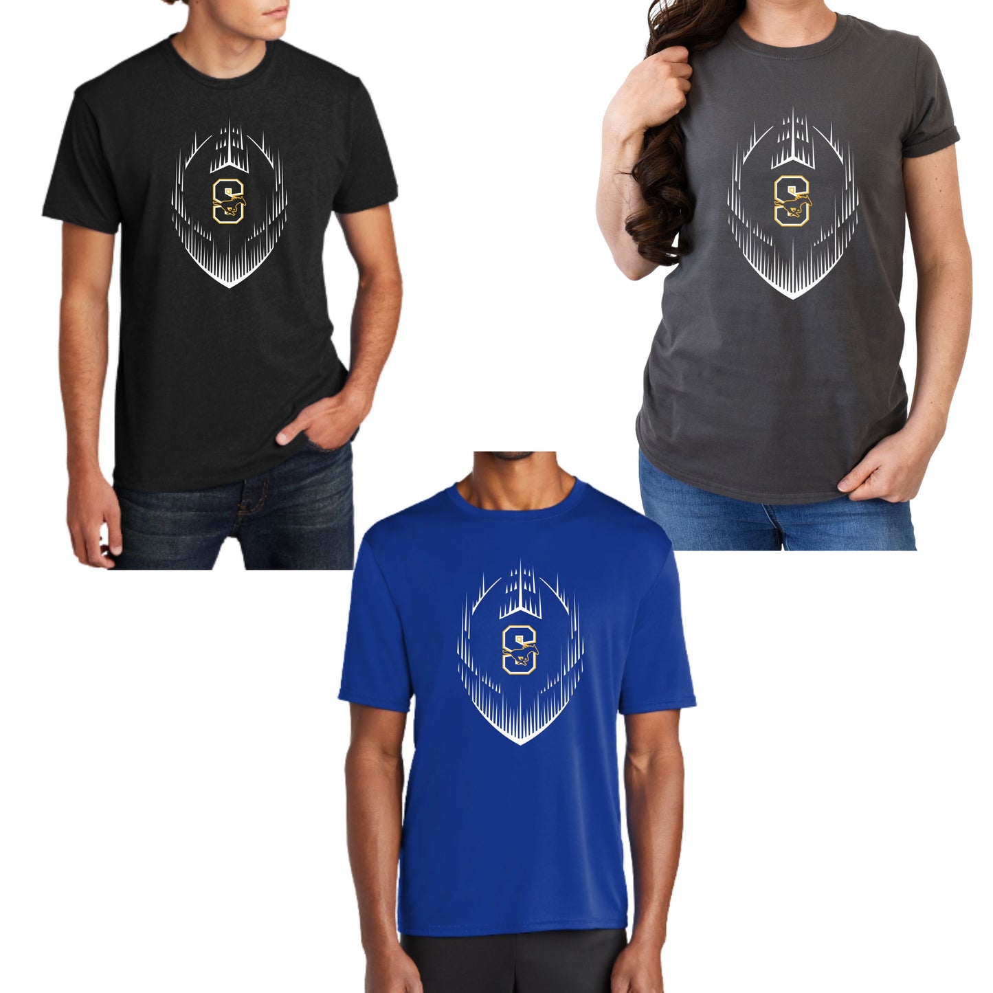 Sahuarita Mustangs 2025 Football Cotton T-Shirt Short Sleeve Unisex or Women's Design #1