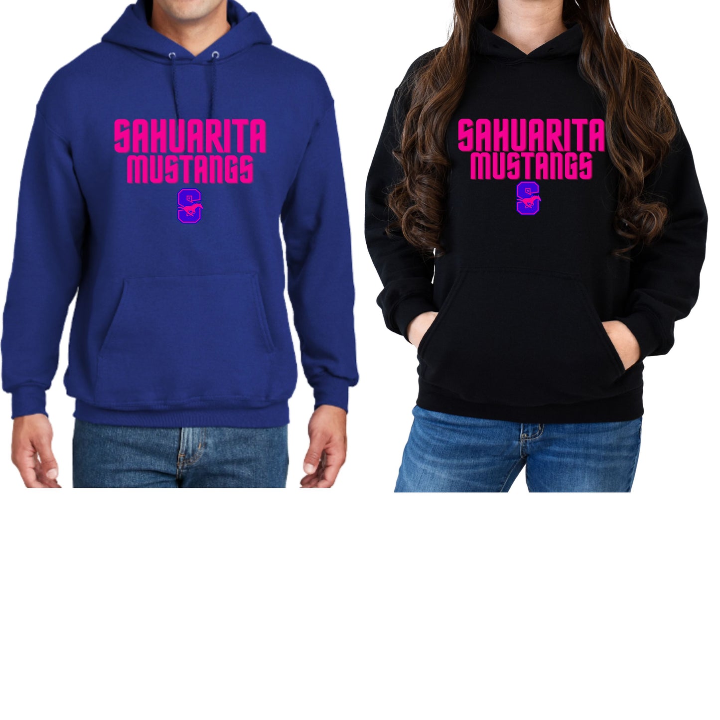 Sahuarita Mustangs 2025 Football T-Shirt, Crewneck or Hoodie Pink 3D Design