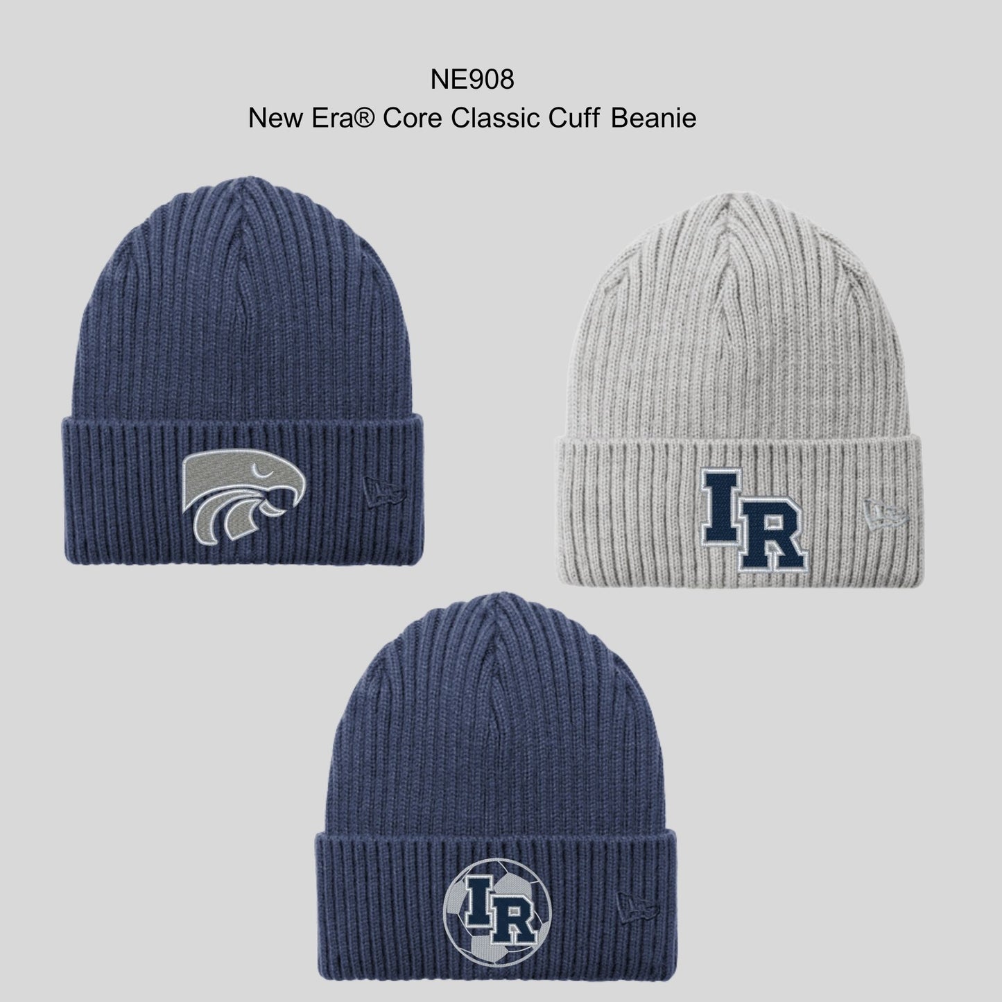Ironwood Ridge Soccer Embroidered New Era Core Cuff Beanie