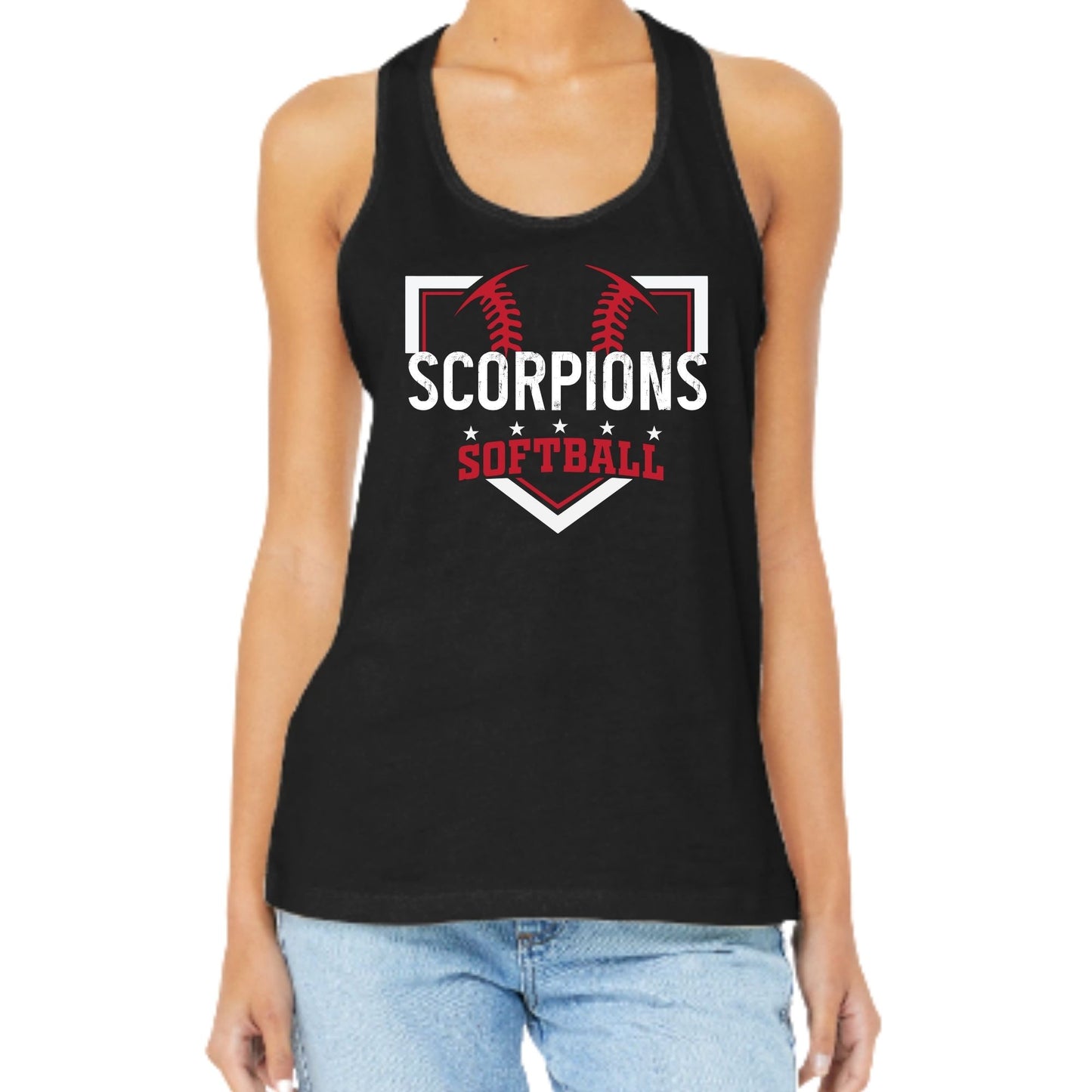 Thornydale Little League Scorpions Softball Women's Racerback Tanks