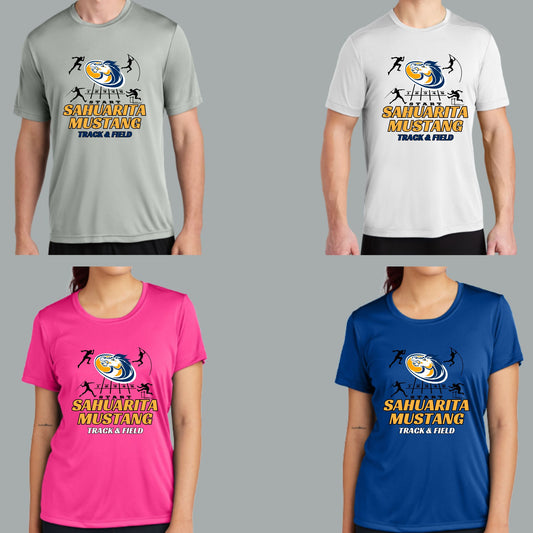 Sahuarita Mustangs Track & Field Dri-Fit Performance T-Shirt Short or Longsleeve Unisex or Womens