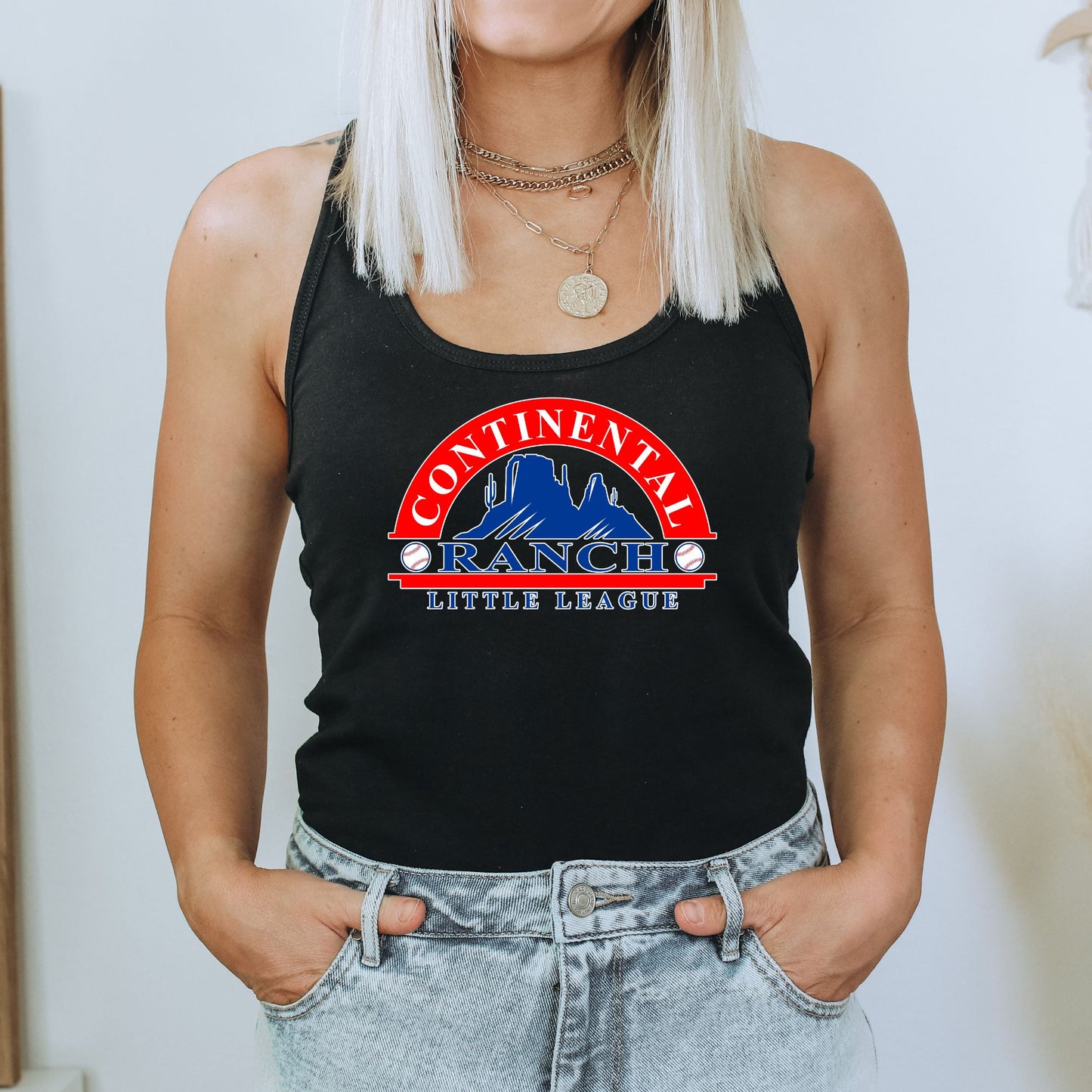 Continental Ranch Little League Bella Canvas Women's Tank Top 6 Different colors to choose from