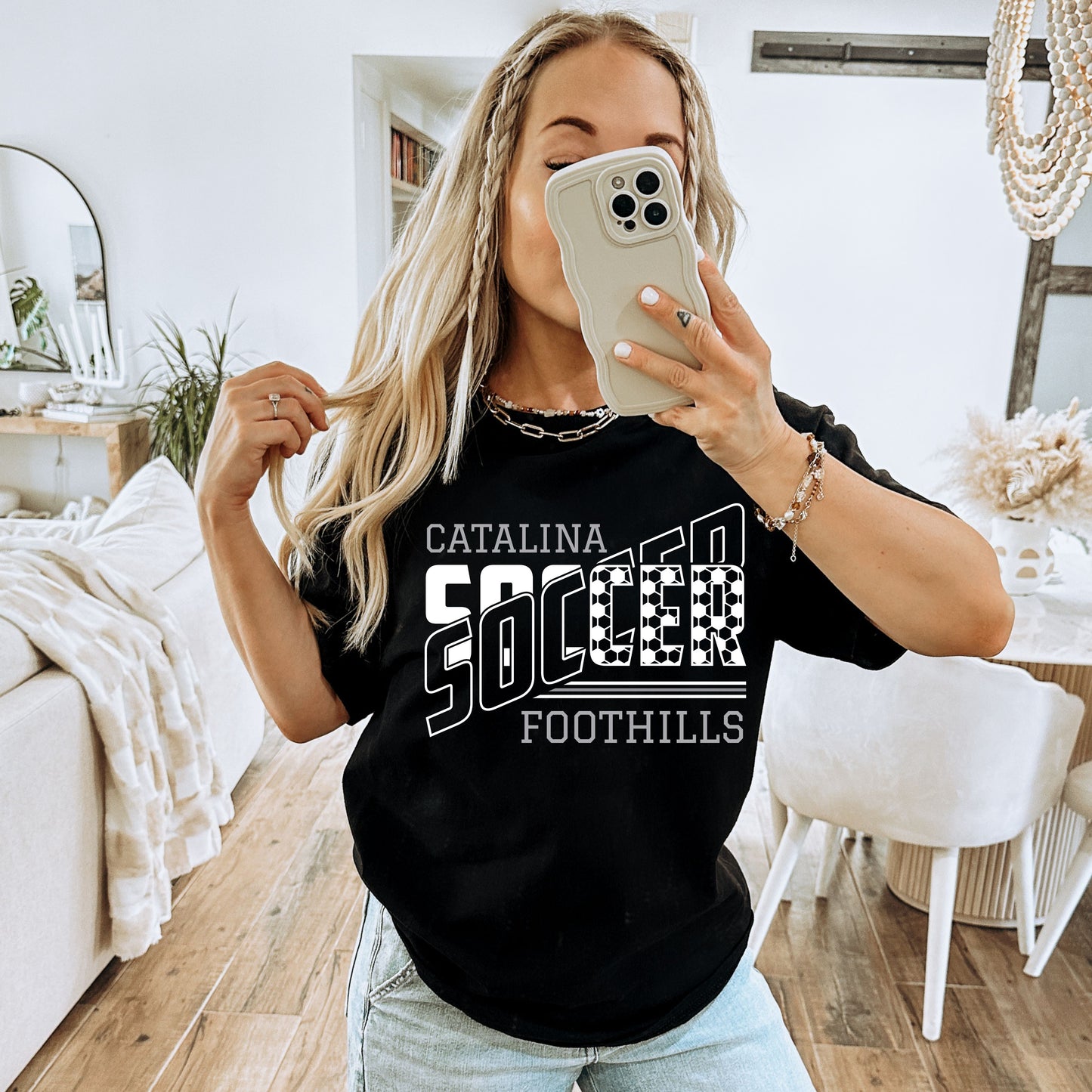 Catalina Foothills Soccer Design #2 Bella Canvas Cotton T-Shirts Short or Longsleeve