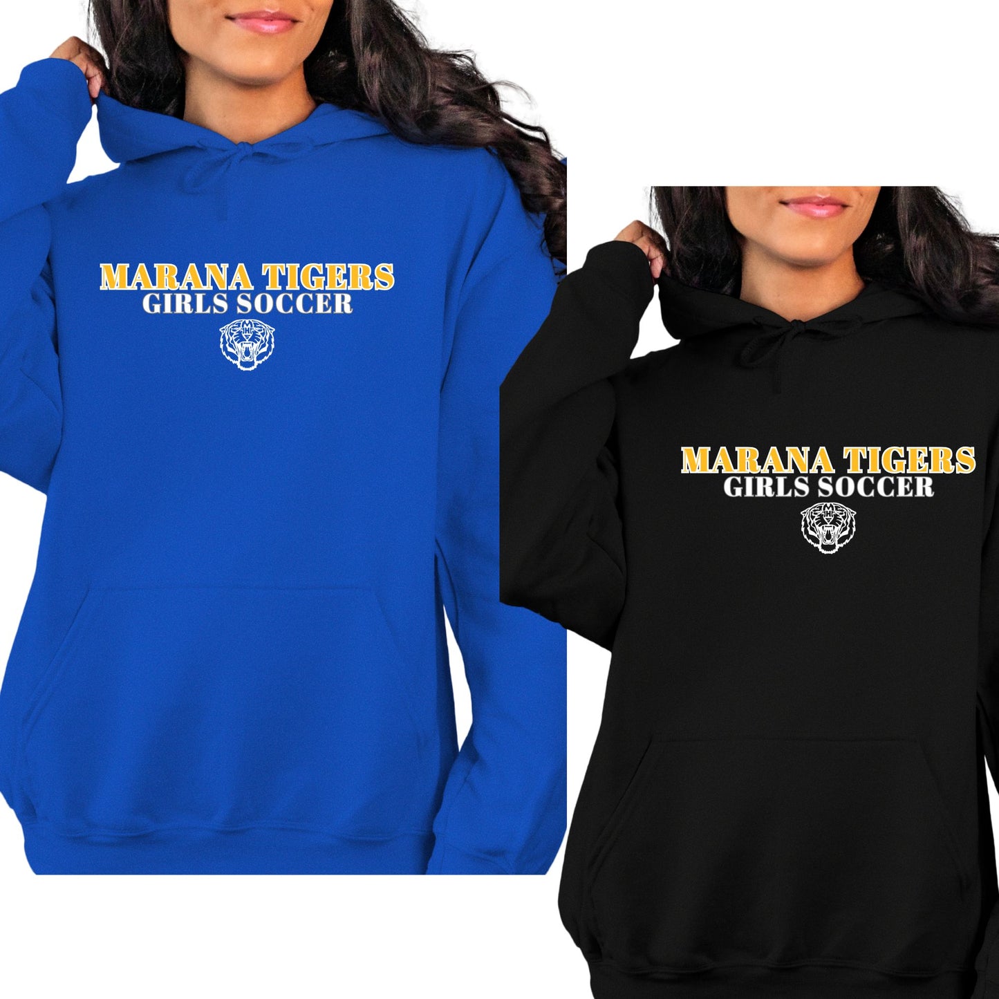 Marana Tigers Soccer Design #4 Hoodie or Crewneck in Blue or Black