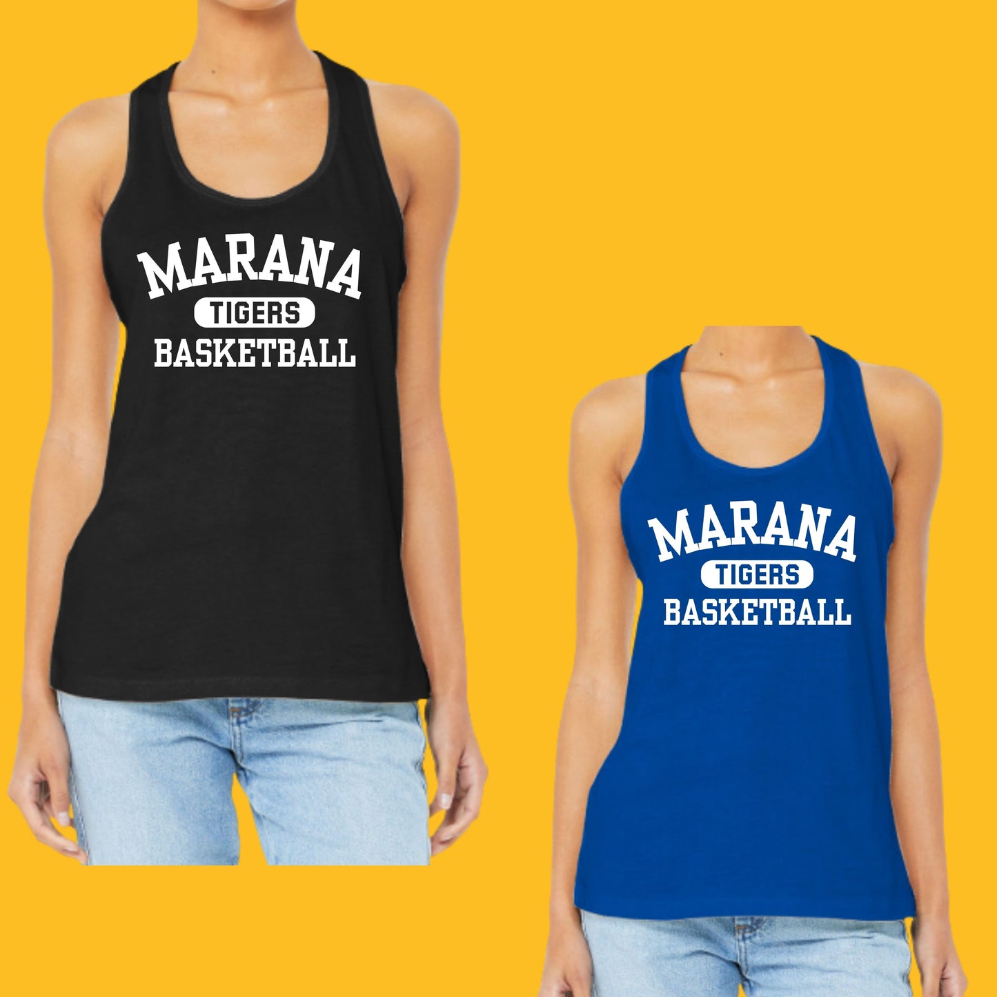 Marana Tigers Basketball Women's Tank Top Design #3