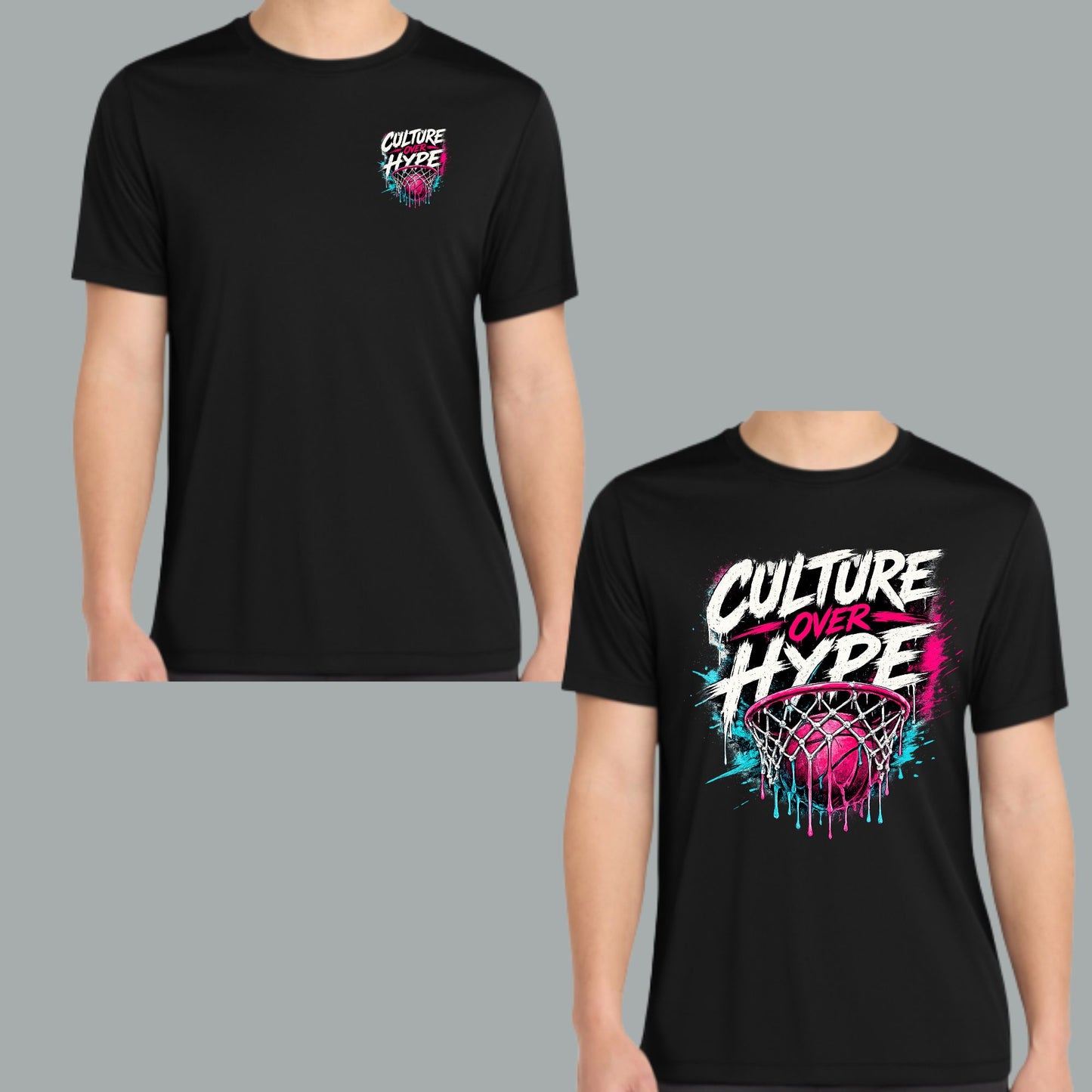 Culture Over Hype Neon Drip Bella Canvas Cotton T-shirt Youth, Women's Cut or Unisex