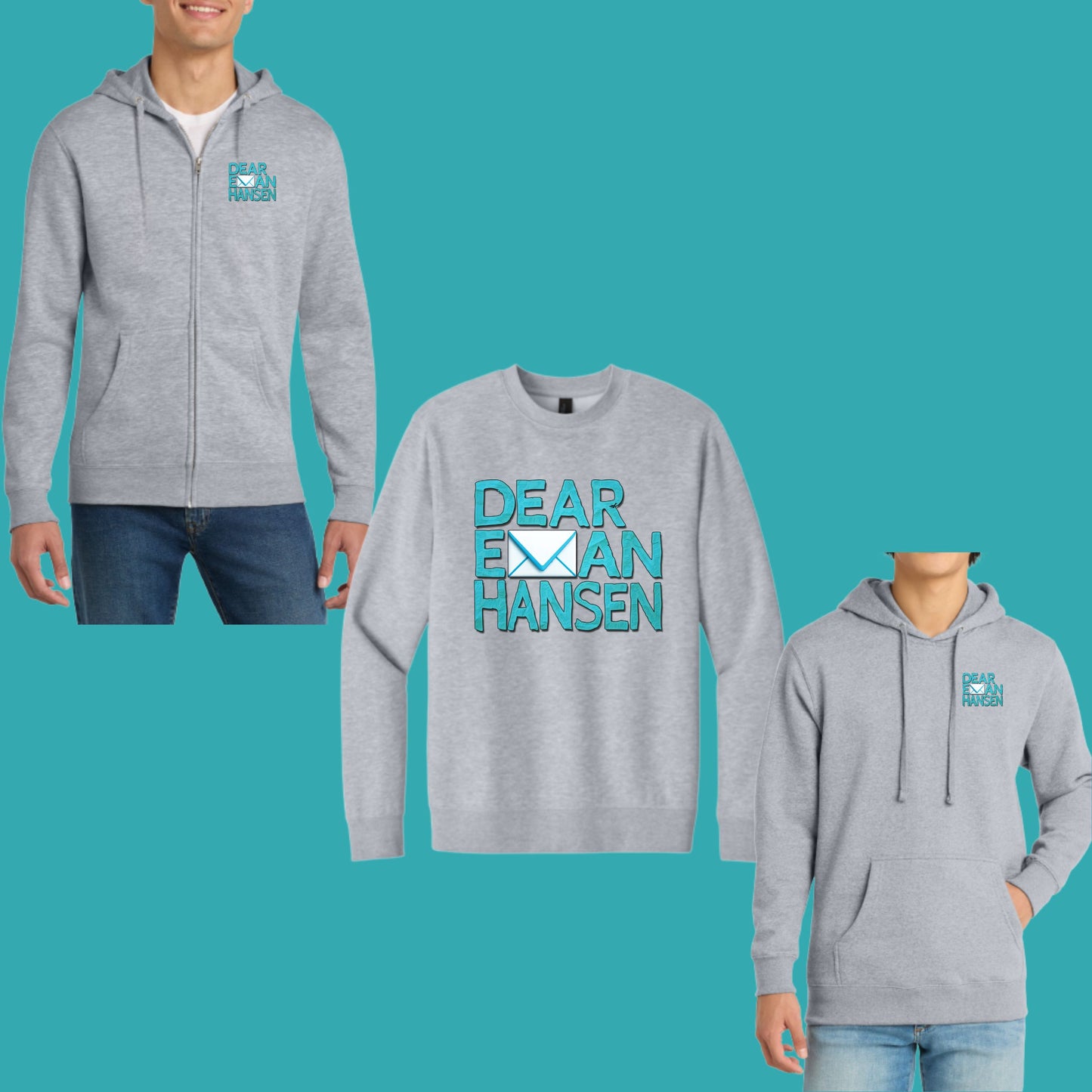 Arts Express Dear Evan Hansen Crewneck Sweatshirt, Hooded Sweatshirt, or Zip Up Hoodie Unisex Full Front Design or Left Chest