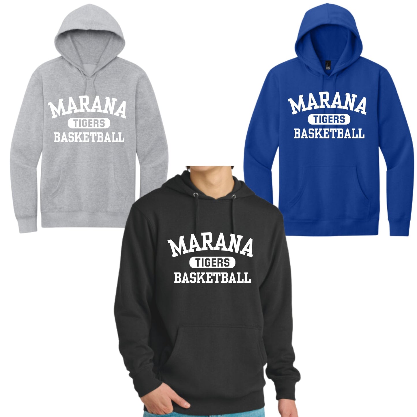 Marana Tigers Basketball Unisex Hoodie or Crewneck Sweatshirt Design #3
