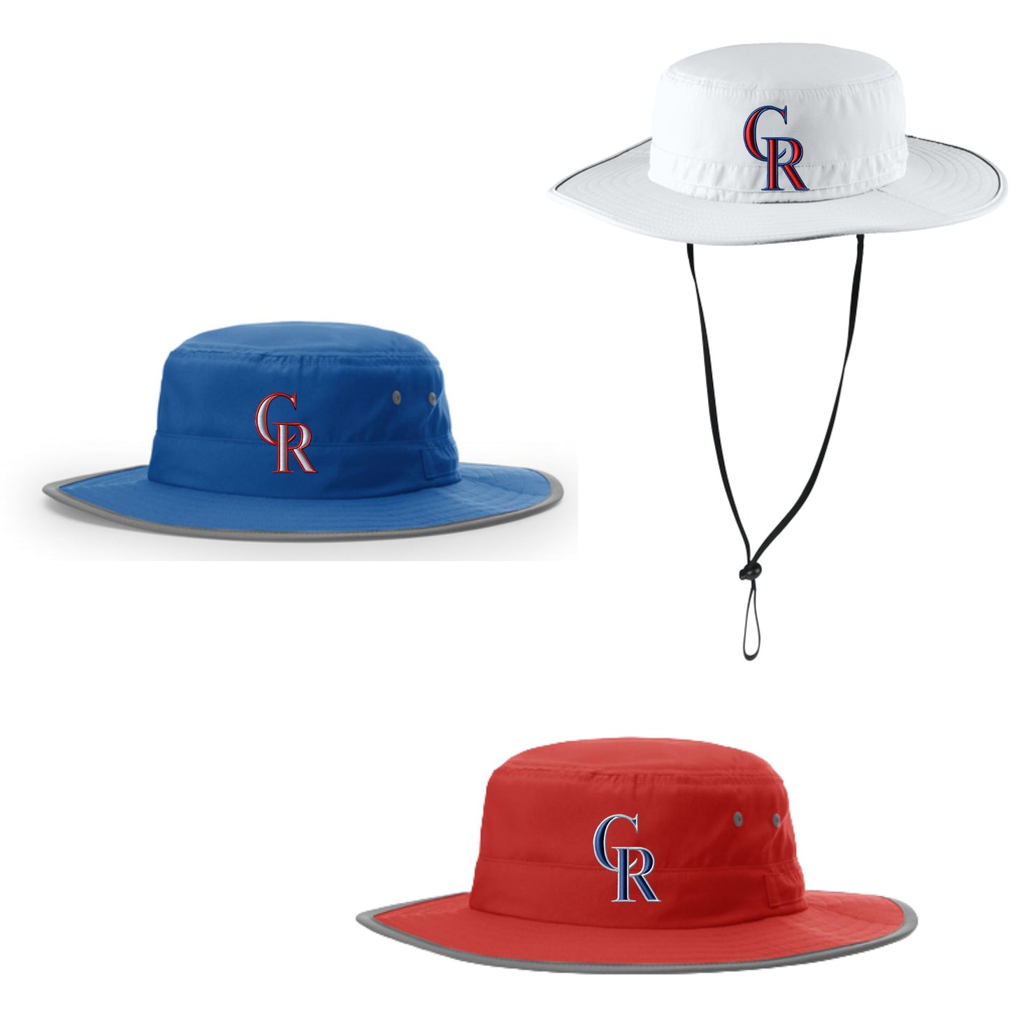 Continental Ranch CR Logo Embroidered Bucket Hats