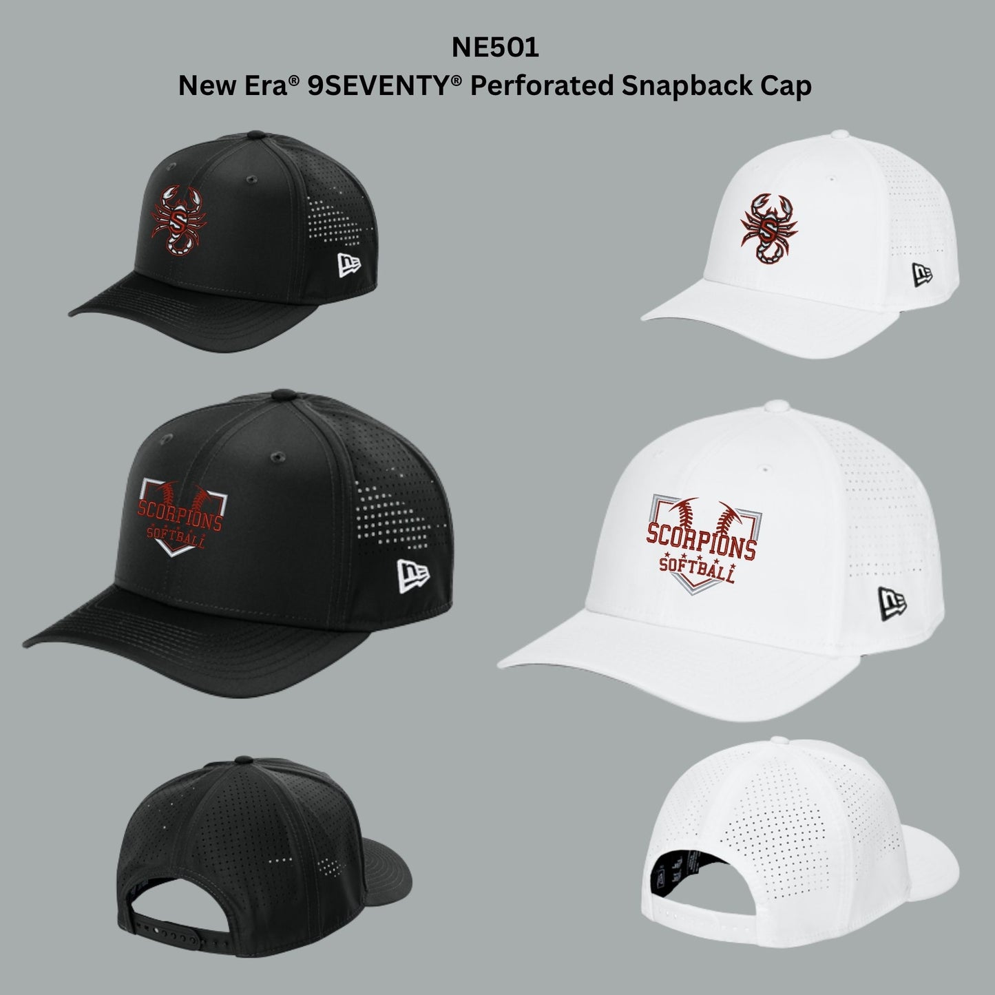 Thornydale Little League Scorpions Softball Embroidered New Era Snapback Cap