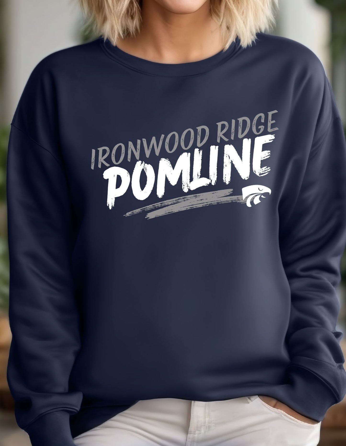 Ironwood Ridge Pomline Design #3 Bella Canvas Women's or Unisex T-shirt, Tanktop, Crewneck Sweatshirt, or Hoodie in Navy or Grey