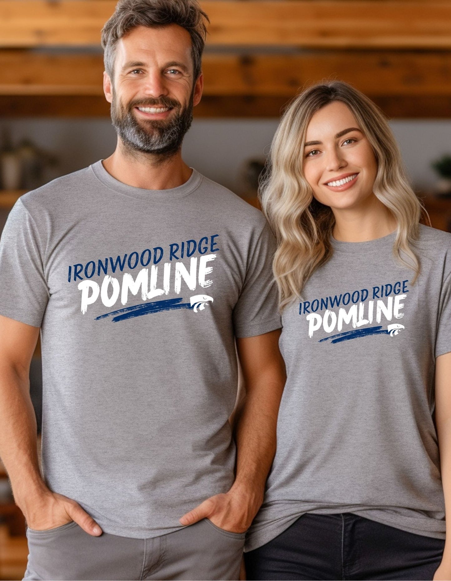 Ironwood Ridge Pomline Design #3 Bella Canvas Women's or Unisex T-shirt, Tanktop, Crewneck Sweatshirt, or Hoodie in Navy or Grey