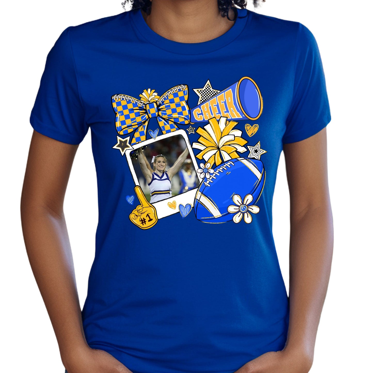MARANA TIGERS Cheer #3 Custom Picture & Back Women's Cut or Unisex T-Shirt, Hoodie, Crewneck Sweatshirt or Tanktop
