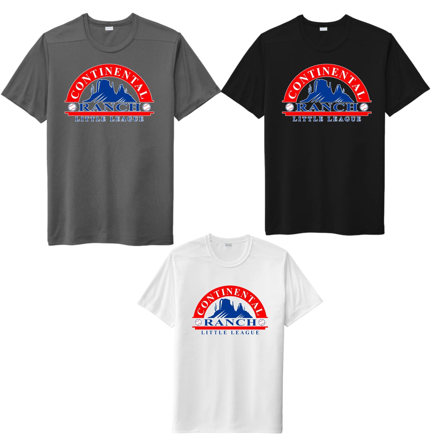 Continental Ranch Little League DRI-FIT Performance T-shirt Youth or Unisex