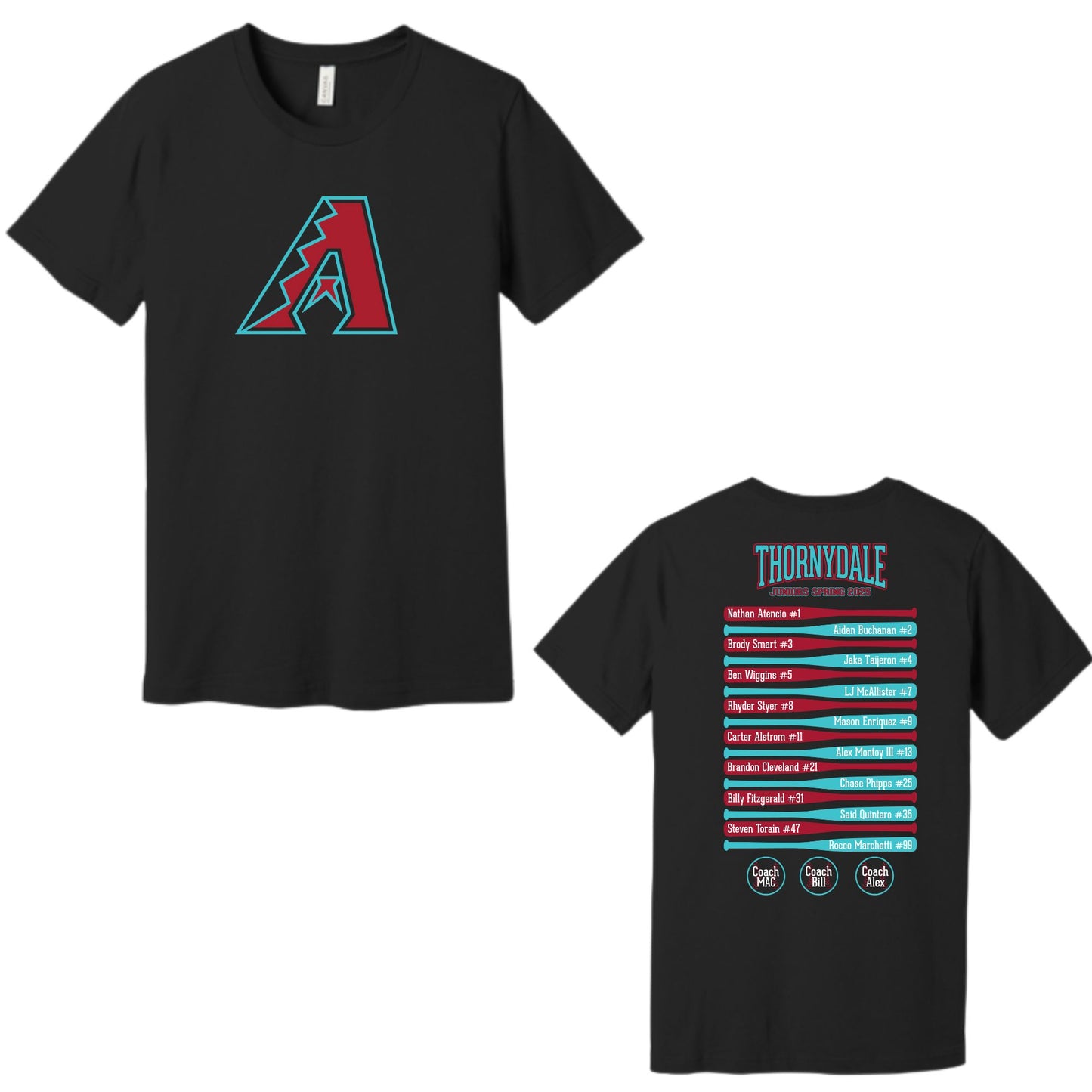 Thornydale Little League Juniors Baseball Cotton T-Shirts Unisex or Women's Cut