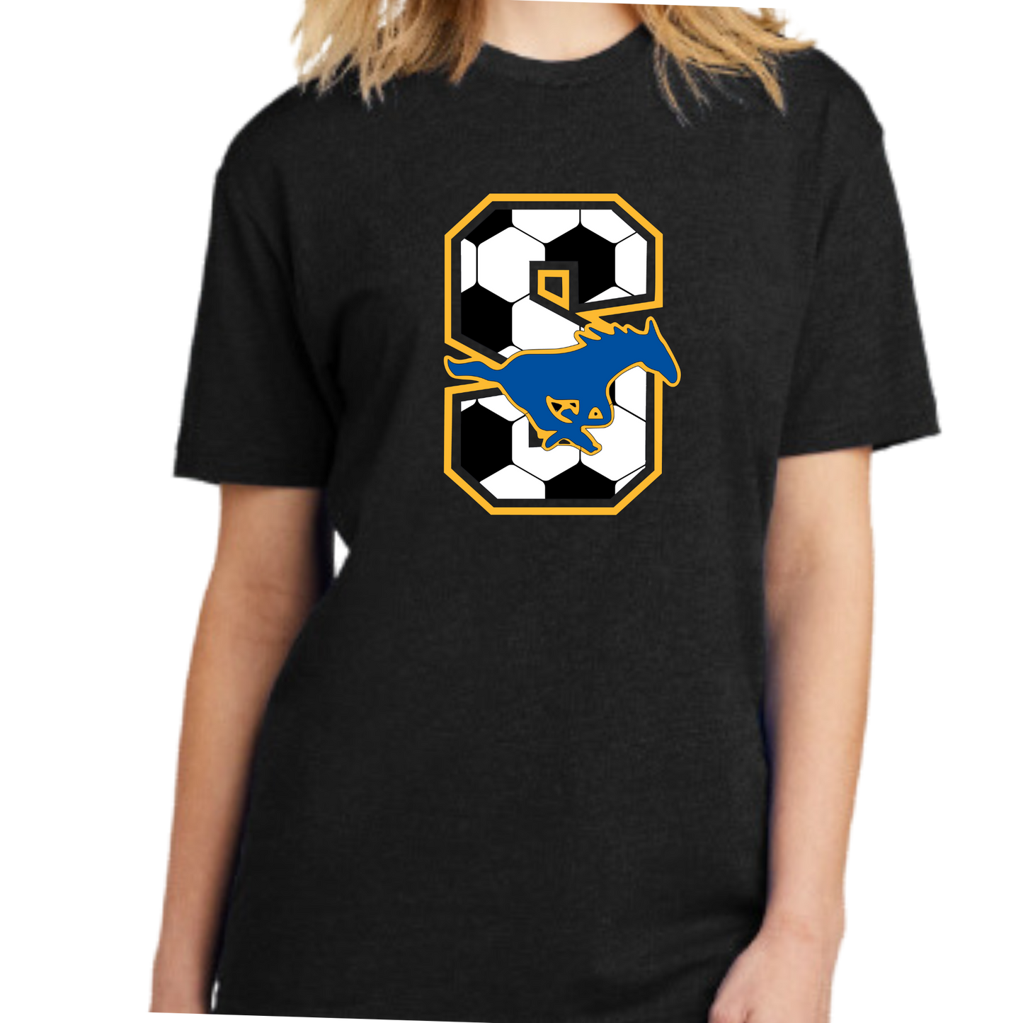 Sahuarita Soccer Big S Design Cotton or Sport-tek Drifit T-Shirt Unisex, Women's, & Youth Sizes