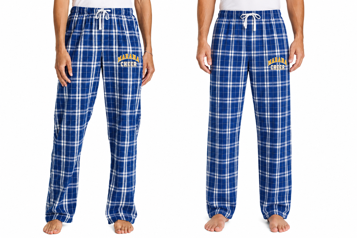Marana Tigers Cheer Flannel Plaid Lounge Pants Unisex and Women's Sizes