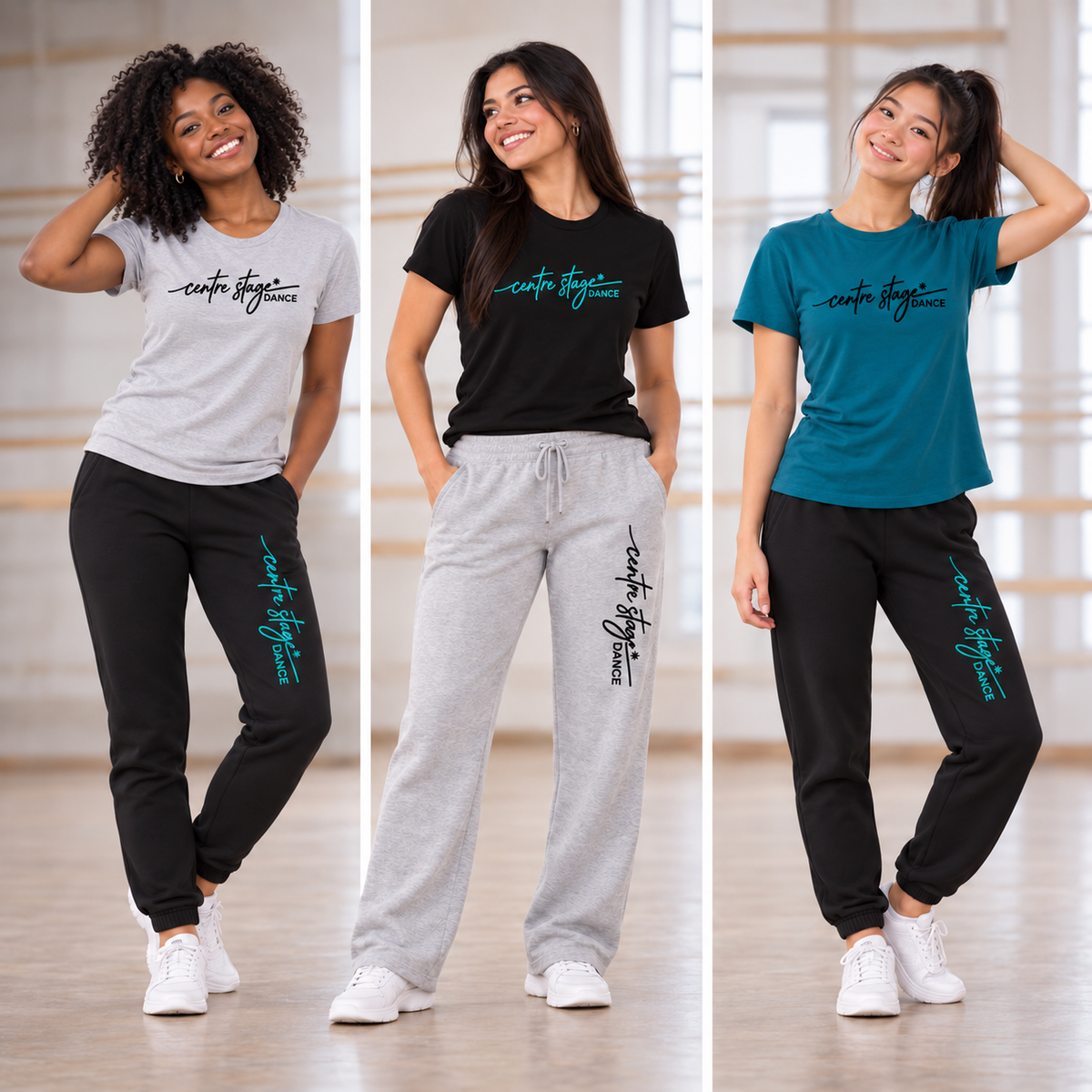 Centre Stage Jogger or Open Bottom Sweatpants