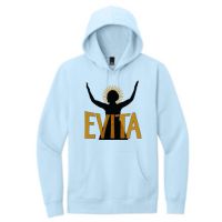 Arts Express EVITA Crewneck Sweatshirt, Hooded Sweatshirt, or Zip up Hooded Jacket in Ice Blue Full Front Design or Left Chest