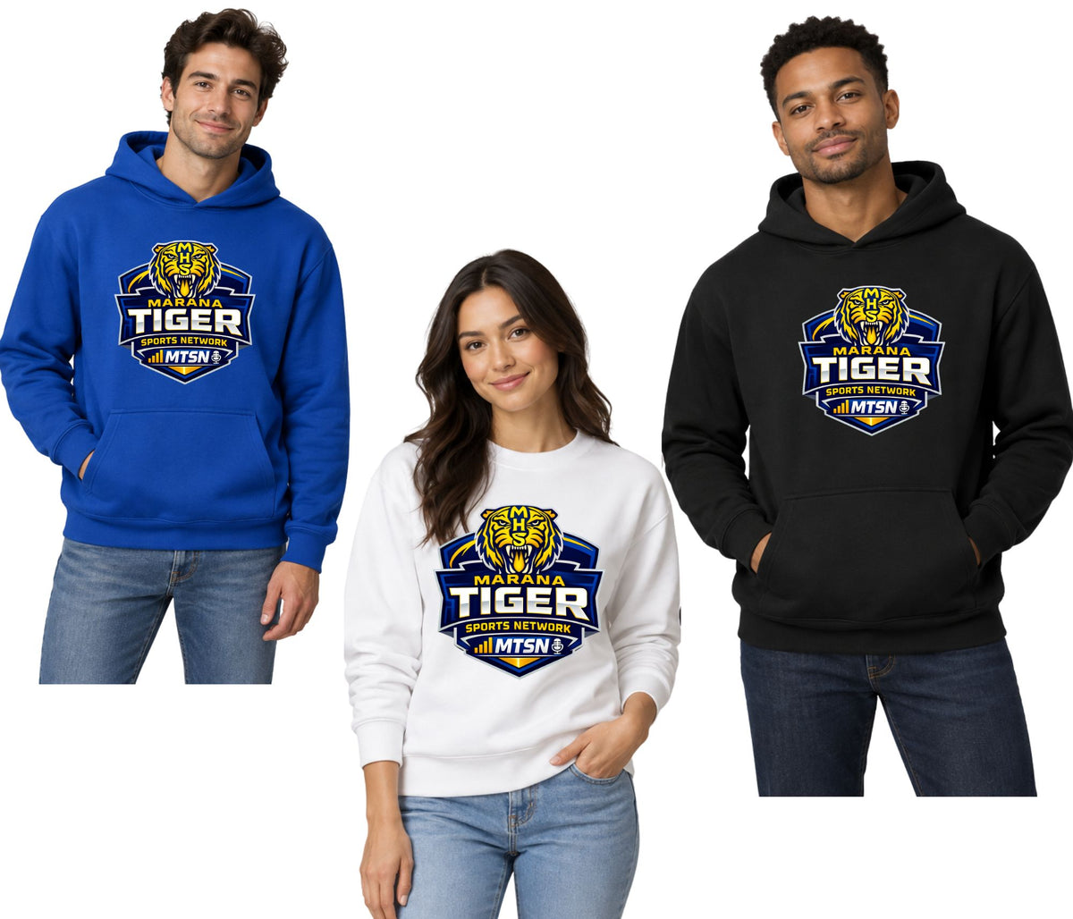 Marana Tiger Sports Network Crewneck or Hoodie