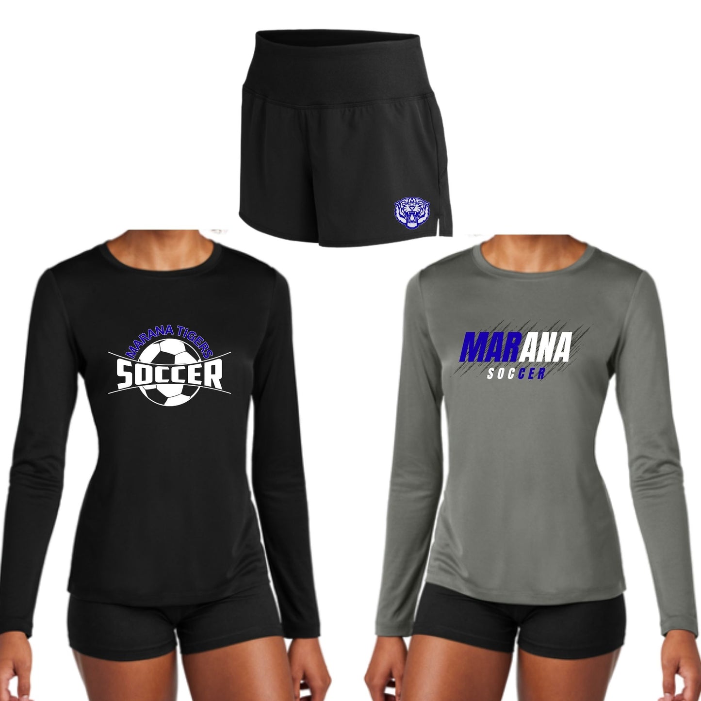 Marana Tigers Soccer 2025 Player Package = 2 Performance T-Shirts & 1 Lulu Dupe Short