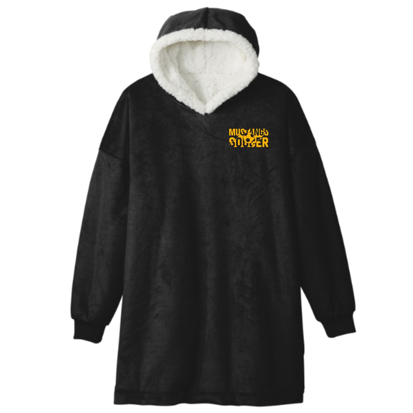 Sahuarita Mustangs Soccer Snuggie Pullover Plush Hoodie Blanket