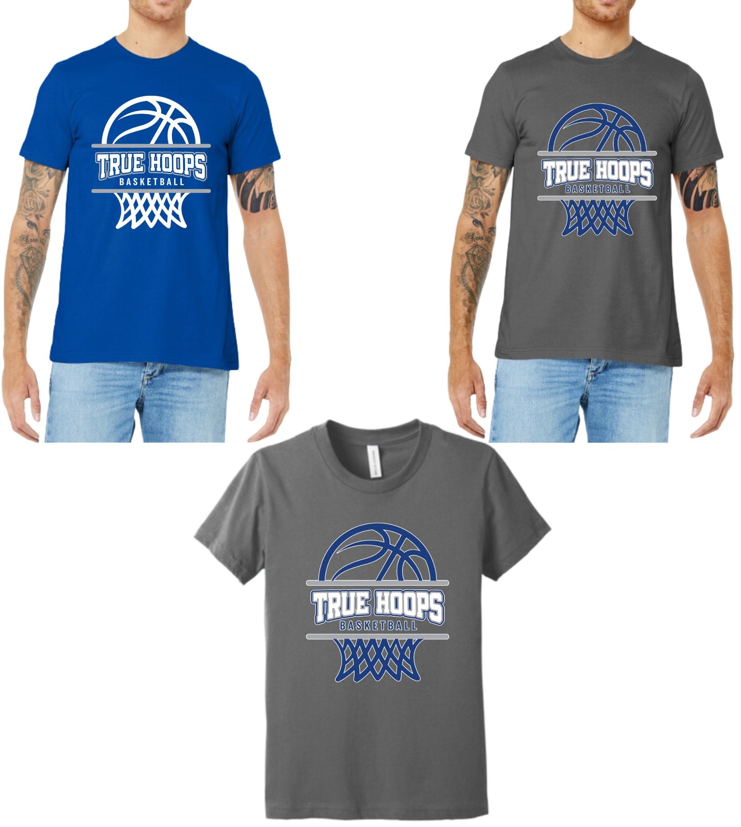 TRUE HOOPS BASKETBALL Bella Canvas Cotton Short sleeve T-Shirt