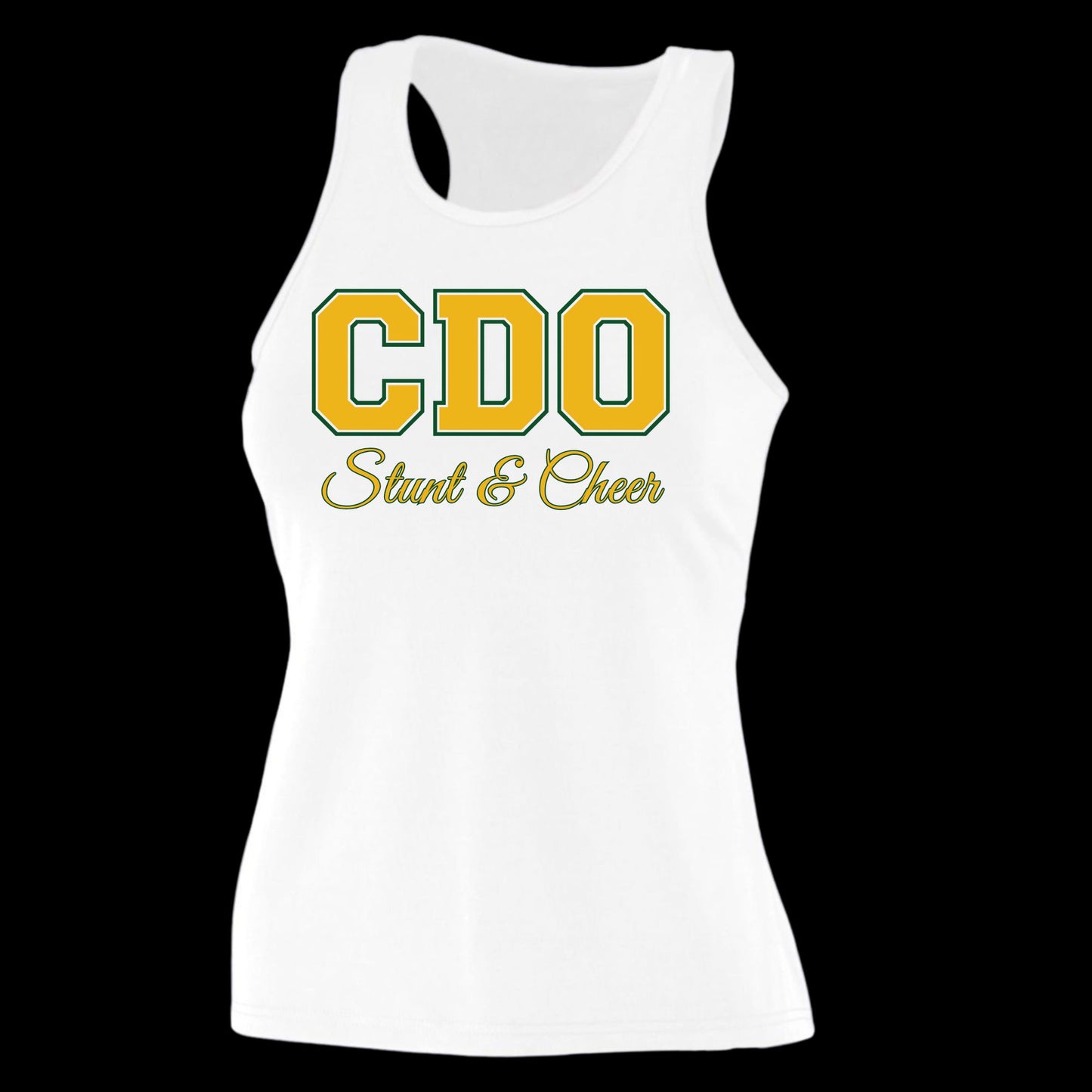 Canyon Del Oro Cheer White Stunt & Cheer Fitted Tank