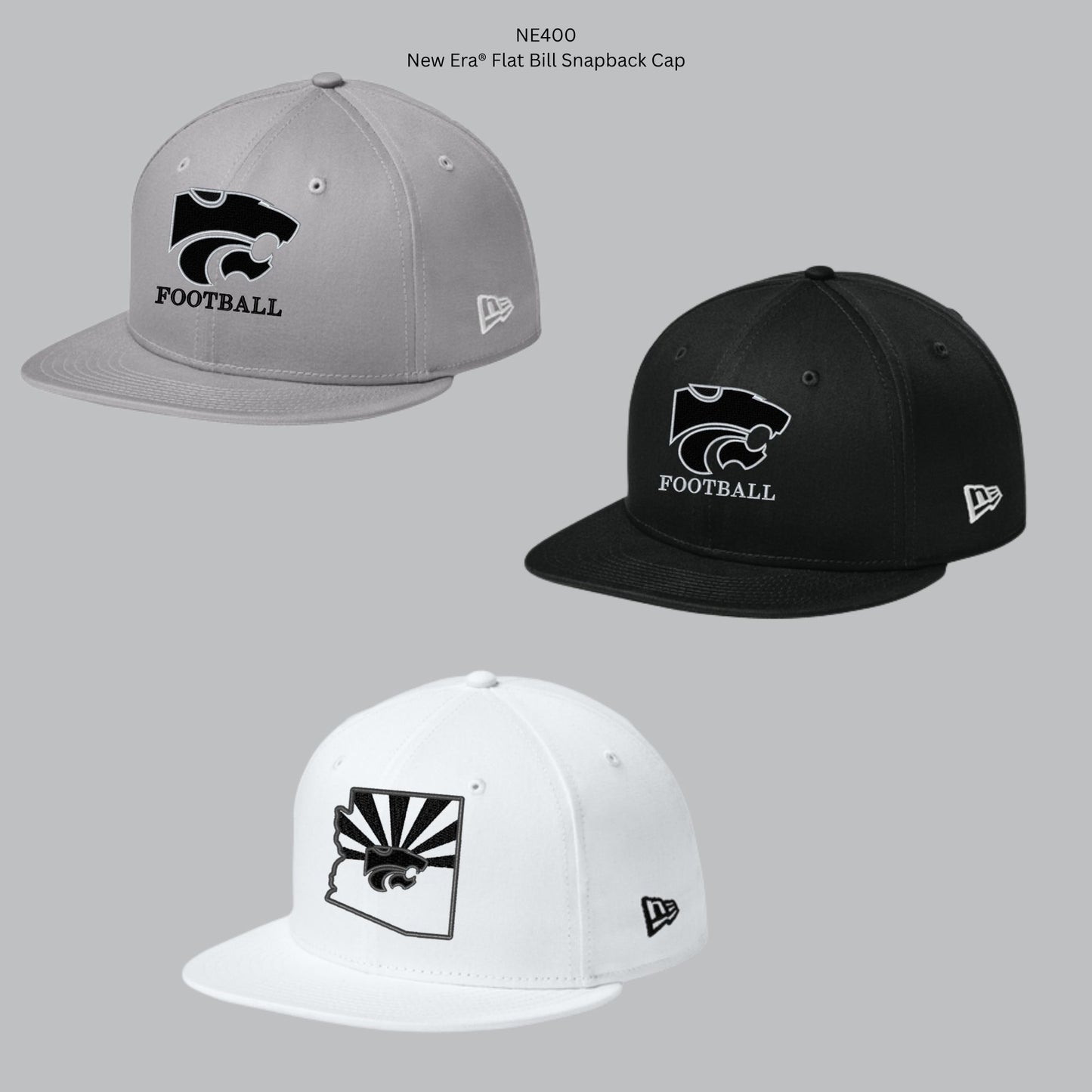 Mountain View Embroidered Mtn. Lion Head New Era Flat Bill Snapback