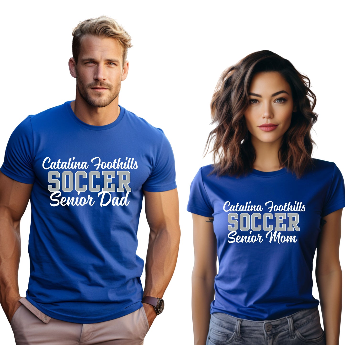 Catalina Foothills Soccer Custom Mom or Dad, etc Or Senior Mom or Dad and name on back Bella Canvas Women's or Unisex T-shirt, Crewneck Sweatshirt, or Hoodie