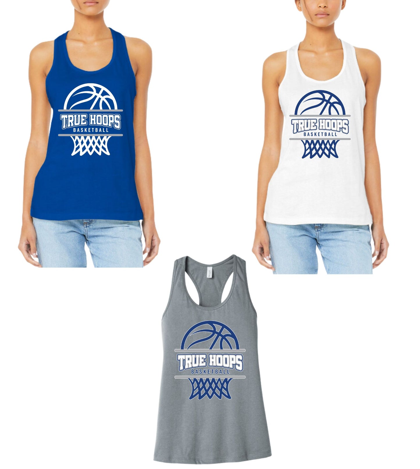 TRUE HOOPS BASKETBALL Women's Bella Canvas Tanktop