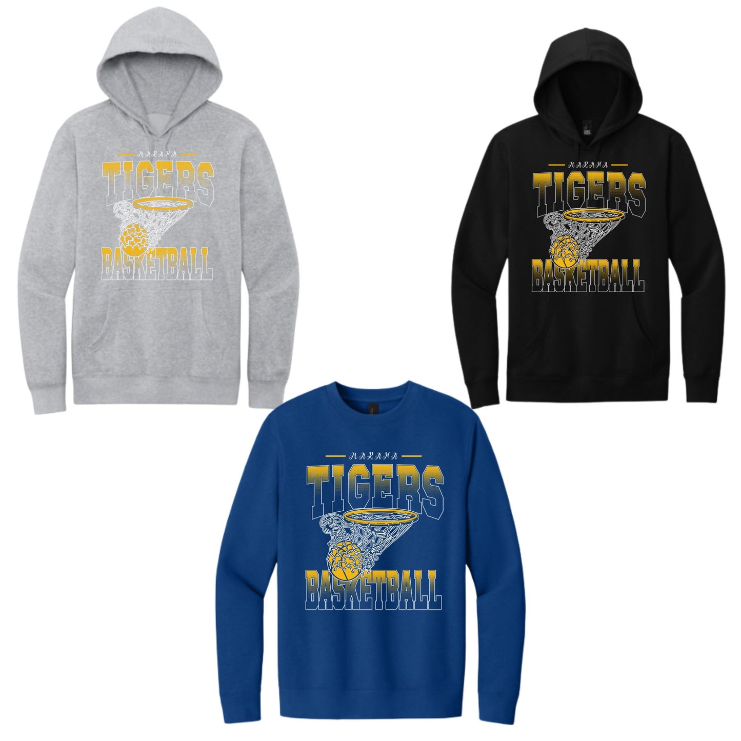Marana Tigers Basketball Unisex Hoodie or Crewneck Sweatshirt Design #1