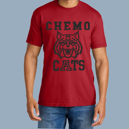 CHEMO CATS DESIGN #2 Bella Canvas UNISEX T-Shirt, different color options to choose from in dropdowns
