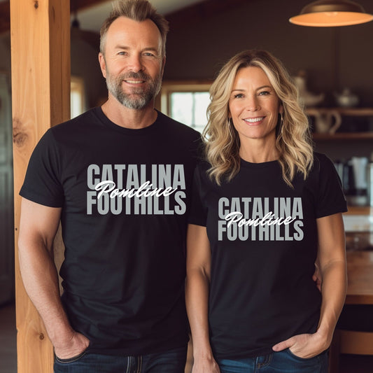 Catalina Foothills Pomline Design #2 Bella Canvas Women's or Unisex T-shirt, Tanktop, Crewneck Sweatshirt, or Hoodie in Black or Blue